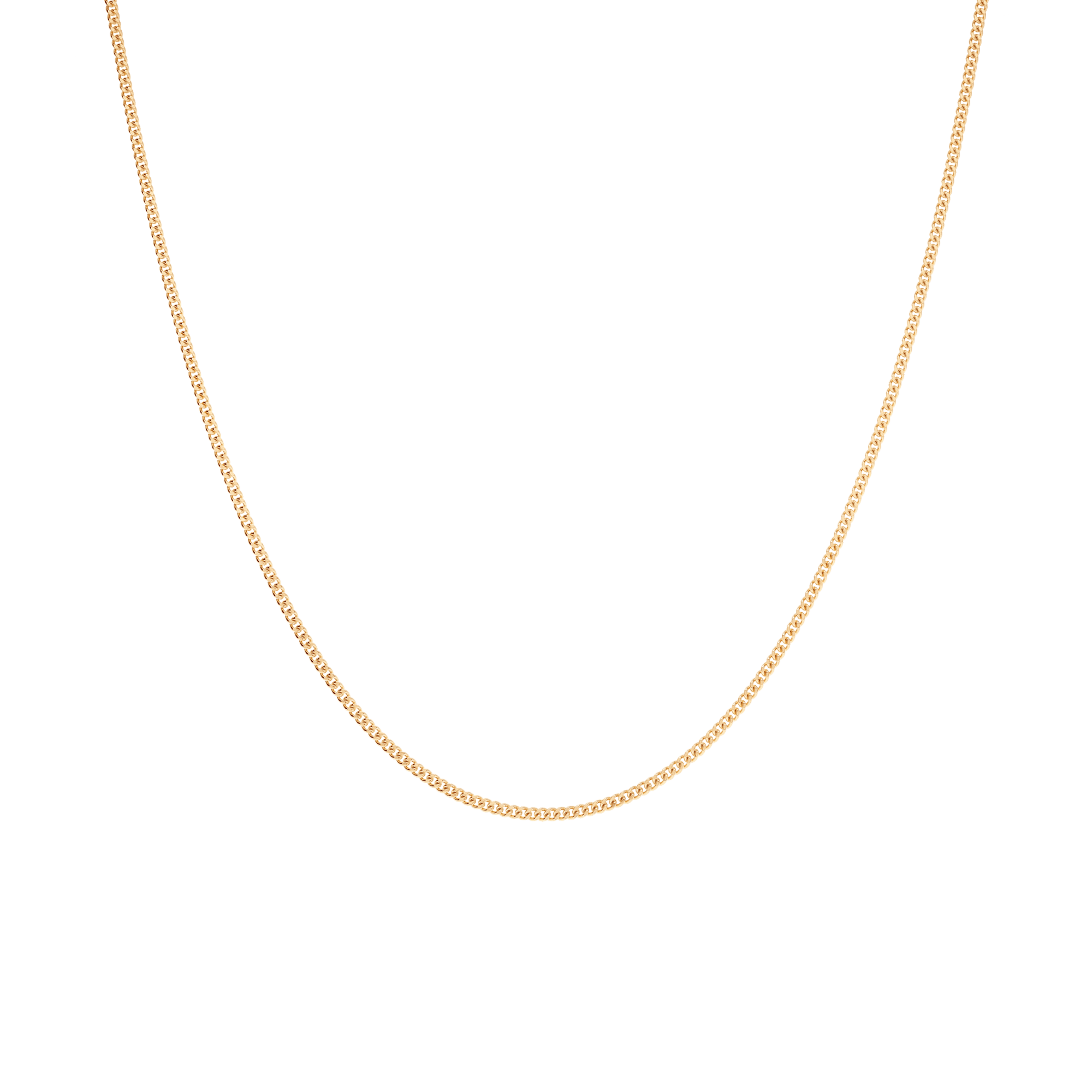 Curb Chain 43cm 18K Gold - Image 2