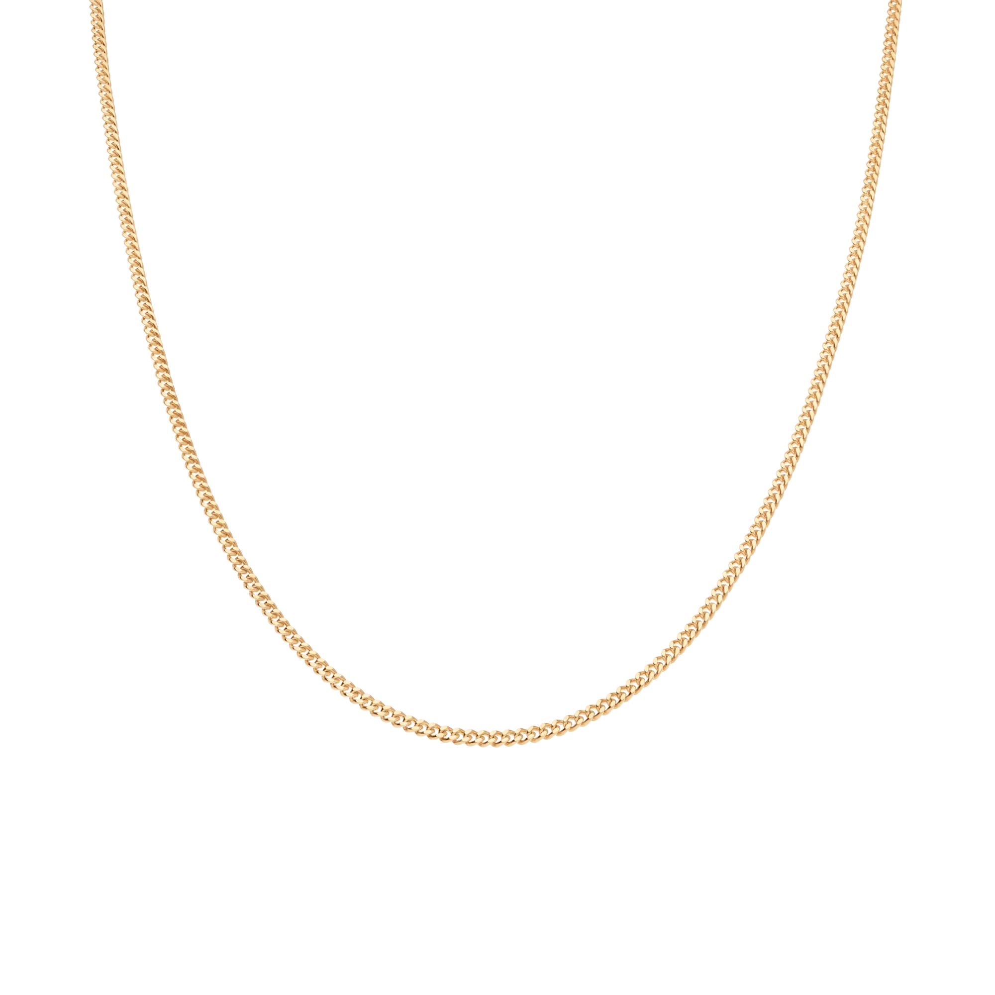 Curb chain 45cm 18K gold - Image 2