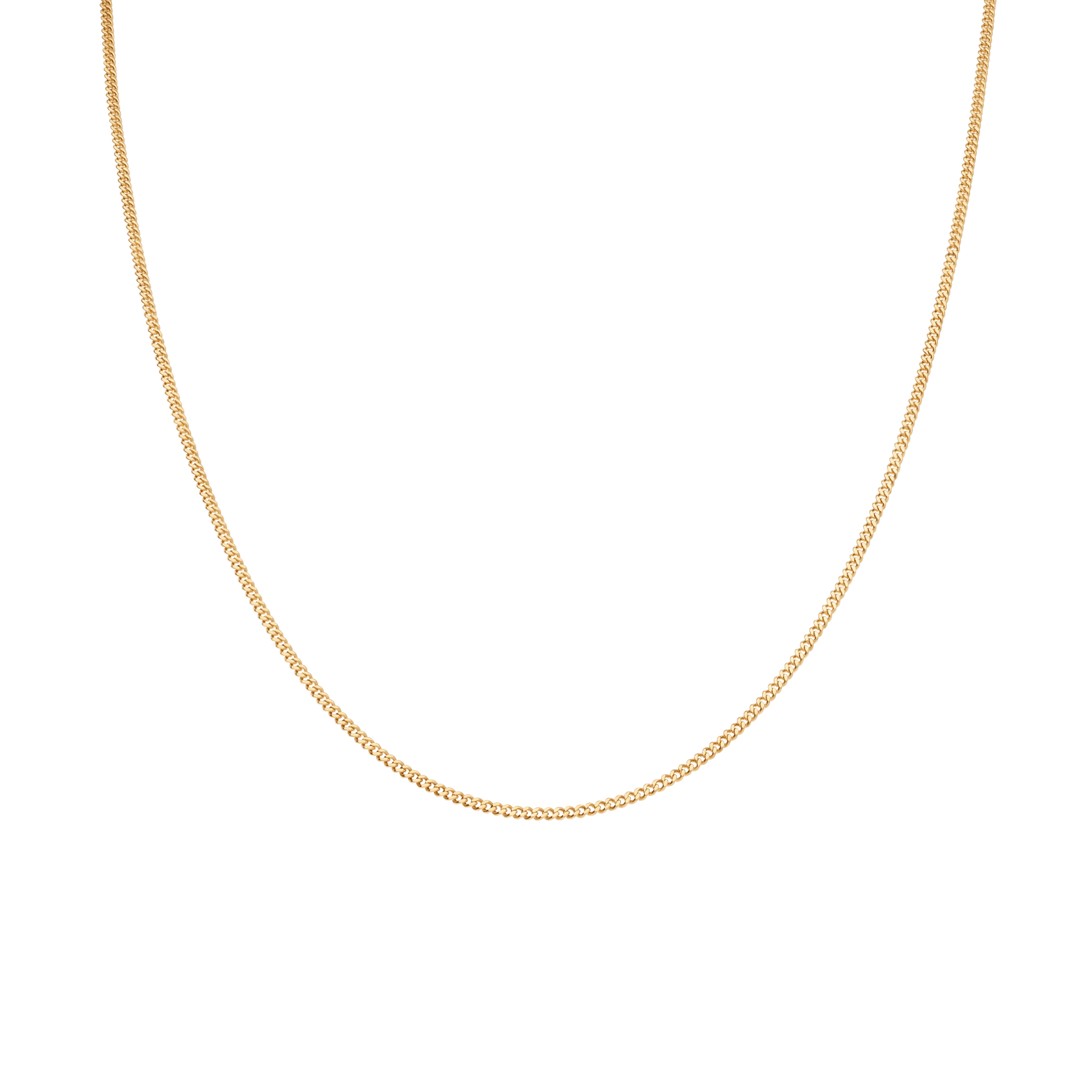 Curb chain 45cm 18K gold - Image 2