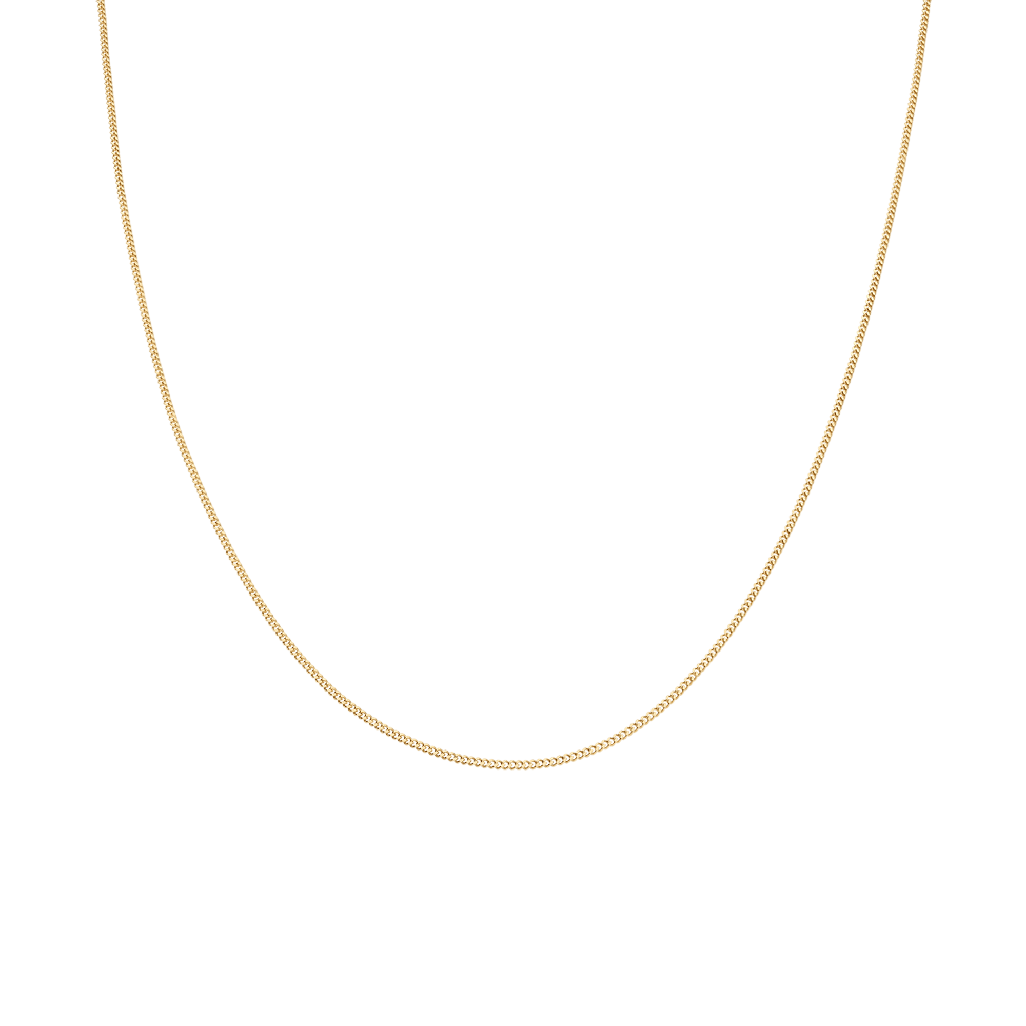 Curb chain 45cm 18K gold - Image 2