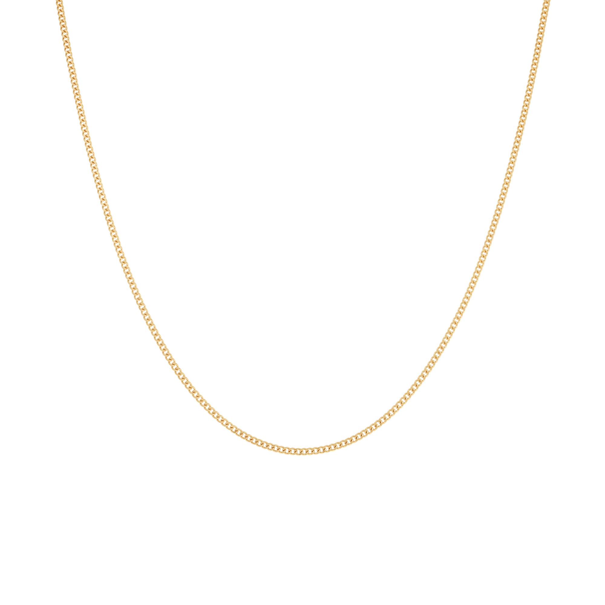 Curb chain 45cm 18K gold - Image 2