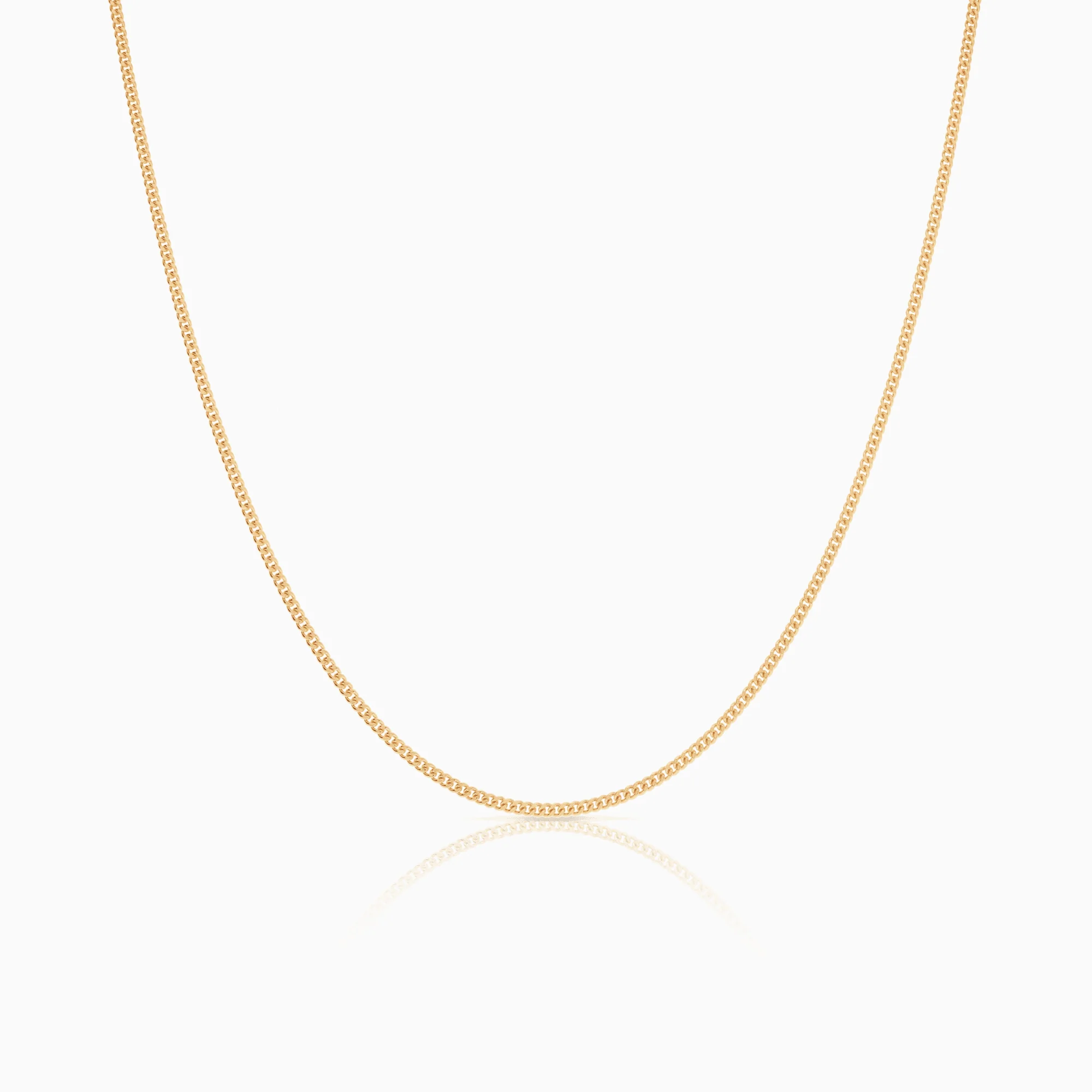 Curb chain 45cm 18K gold