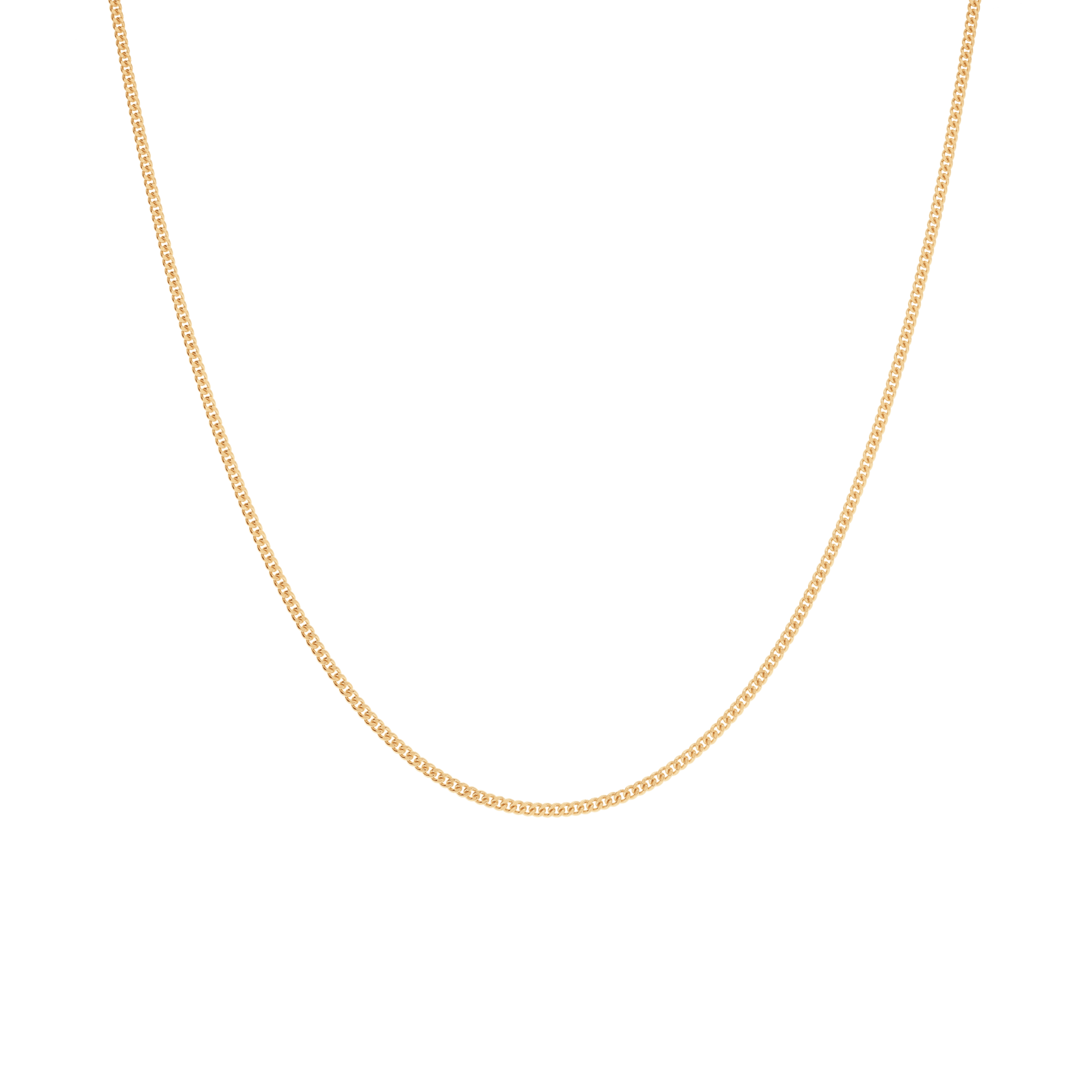 Curb chain 45cm 18K gold - Image 2