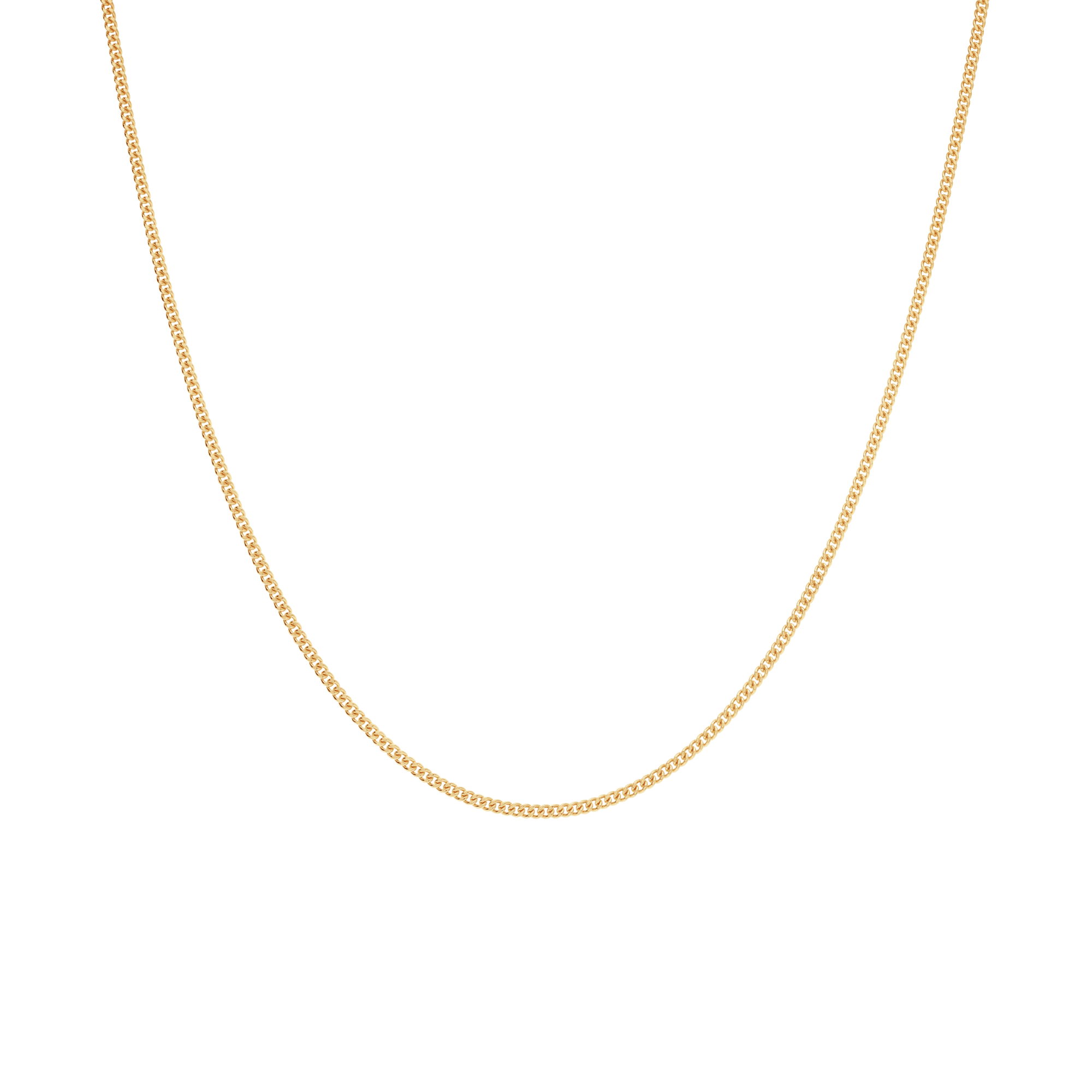 Curb chain 45cm 18K gold - Image 2
