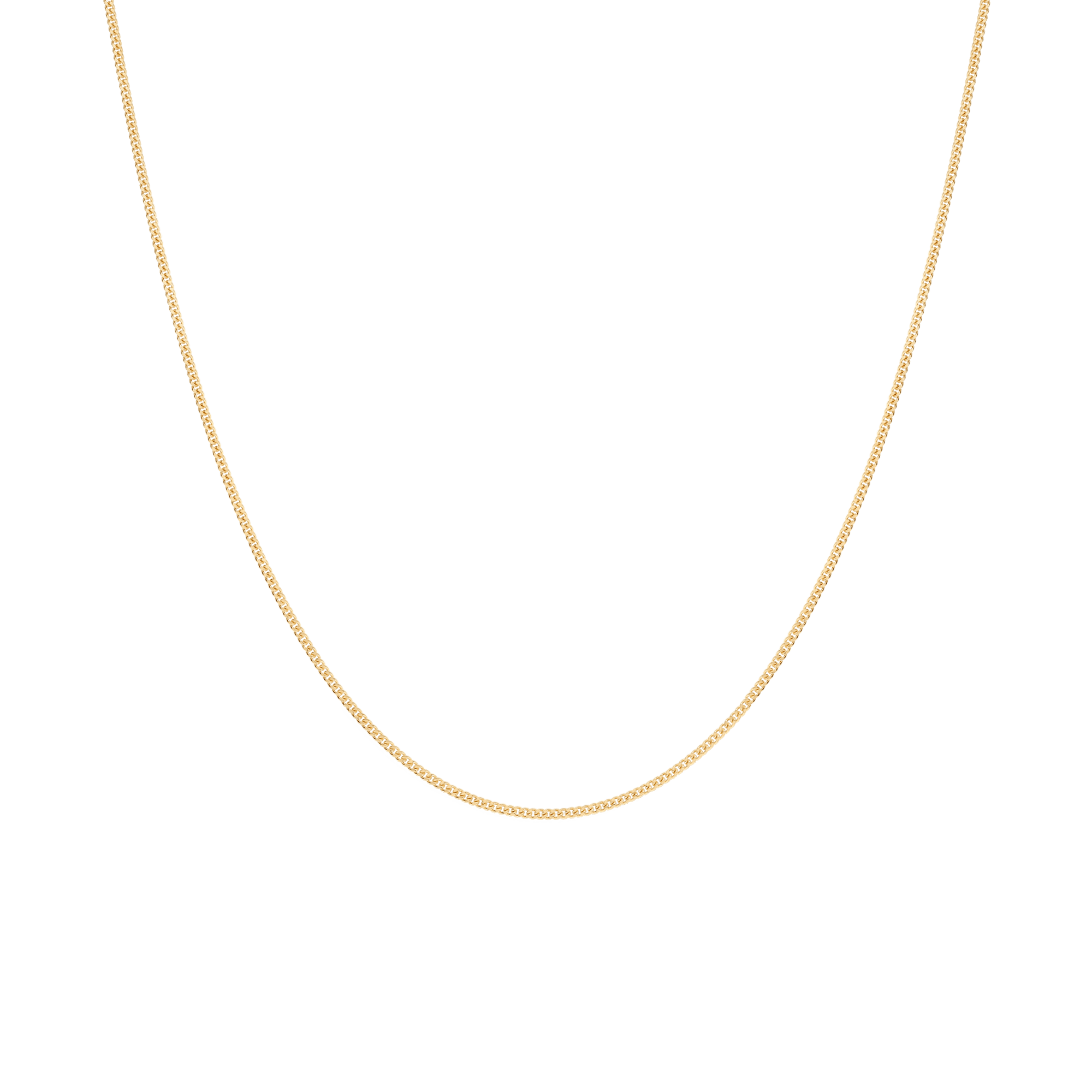 Curb chain 45cm 18K gold - Image 2