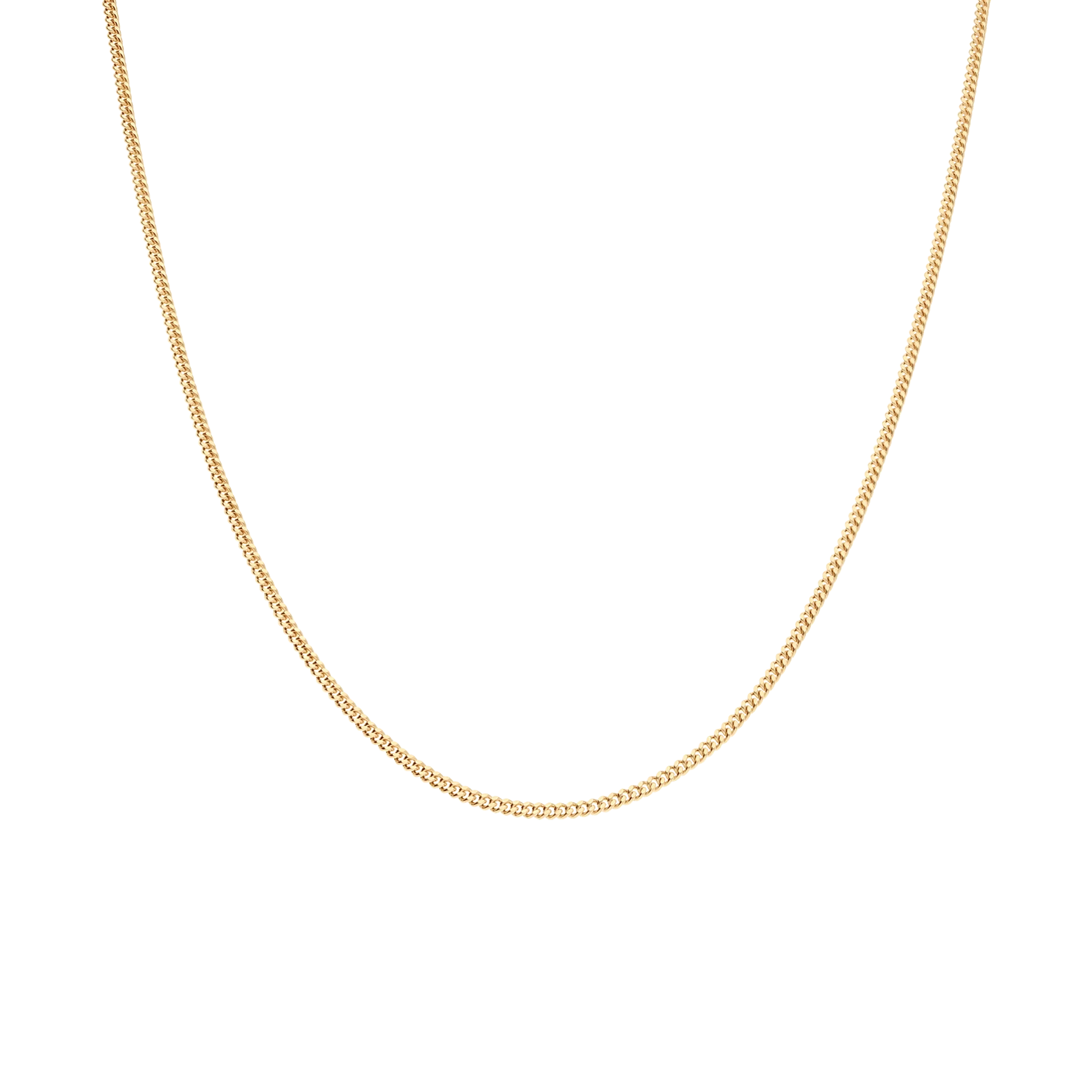 Curb chain 45cm 18K gold - Image 2