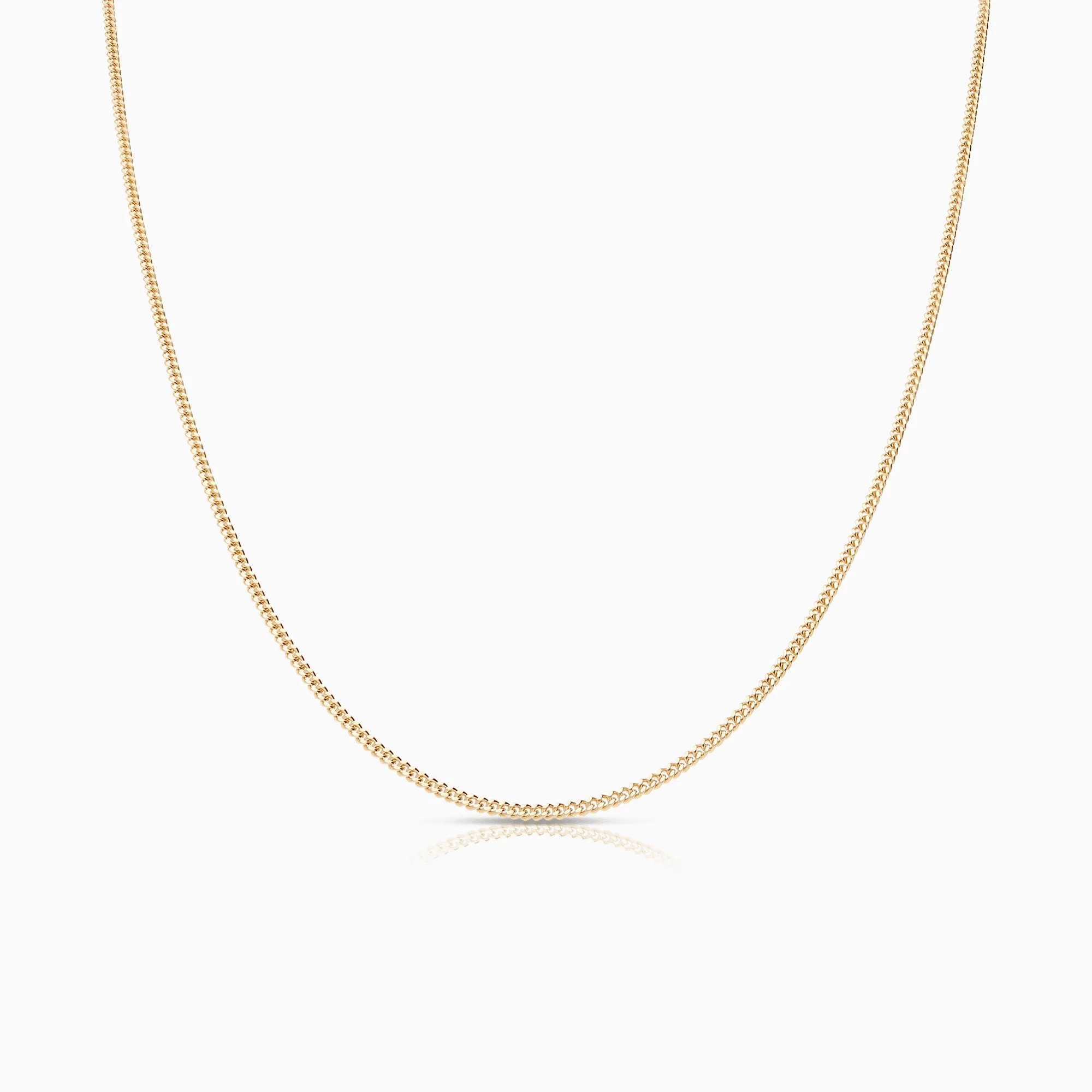 Curb chain 50cm 18K gold