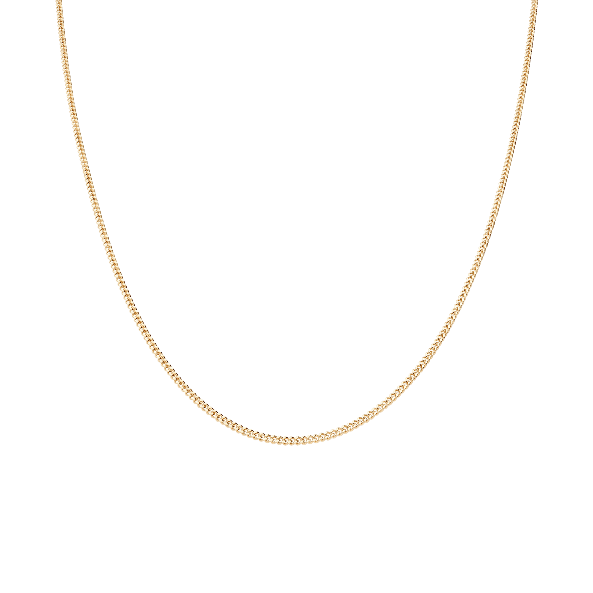 Curb chain 50cm 18K gold - Image 2