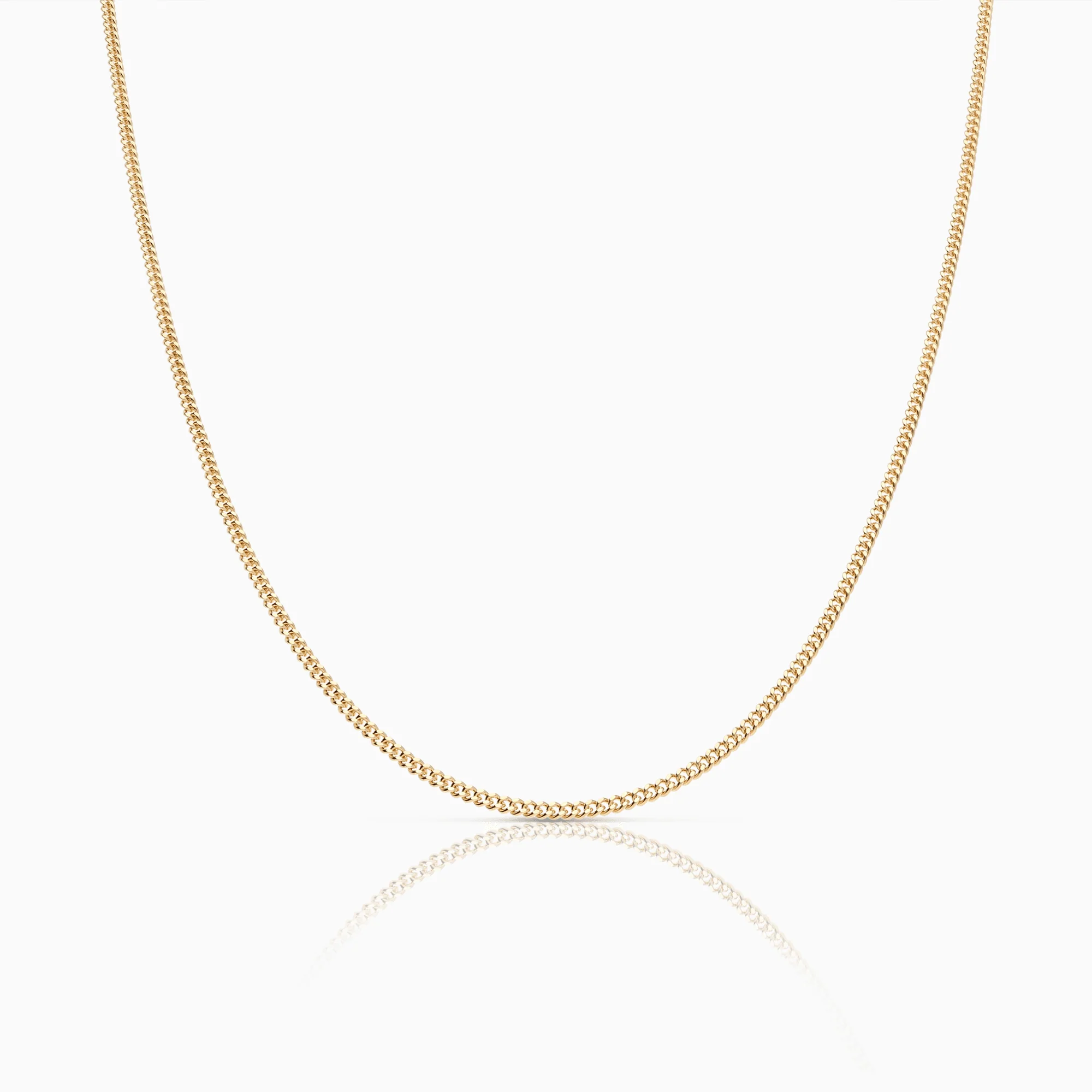 Curb chain 50cm 18K gold
