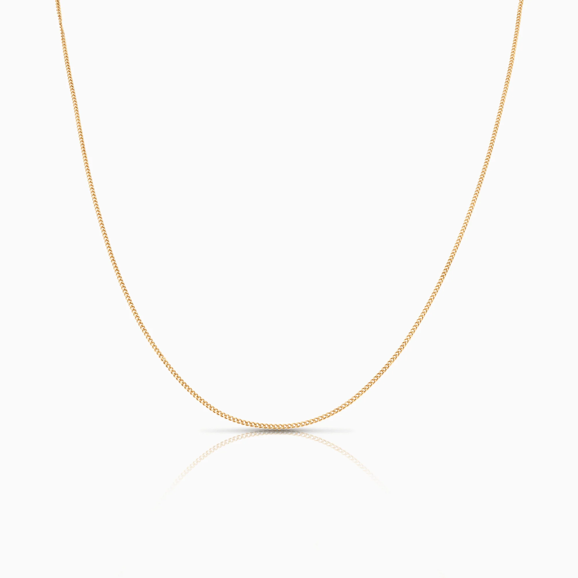 Curb chain 50cm 18K gold