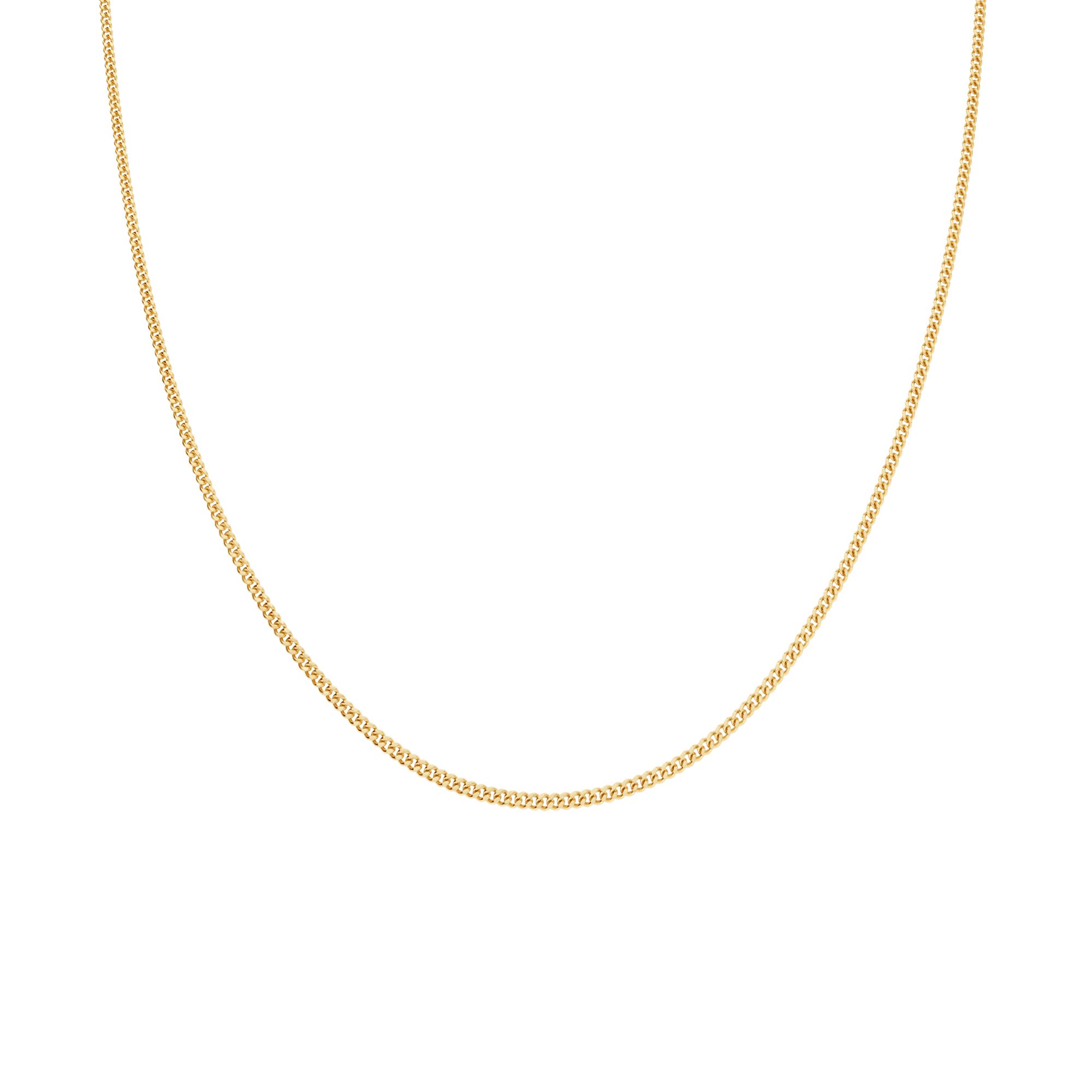 Curb chain 50cm 18K gold - Image 2
