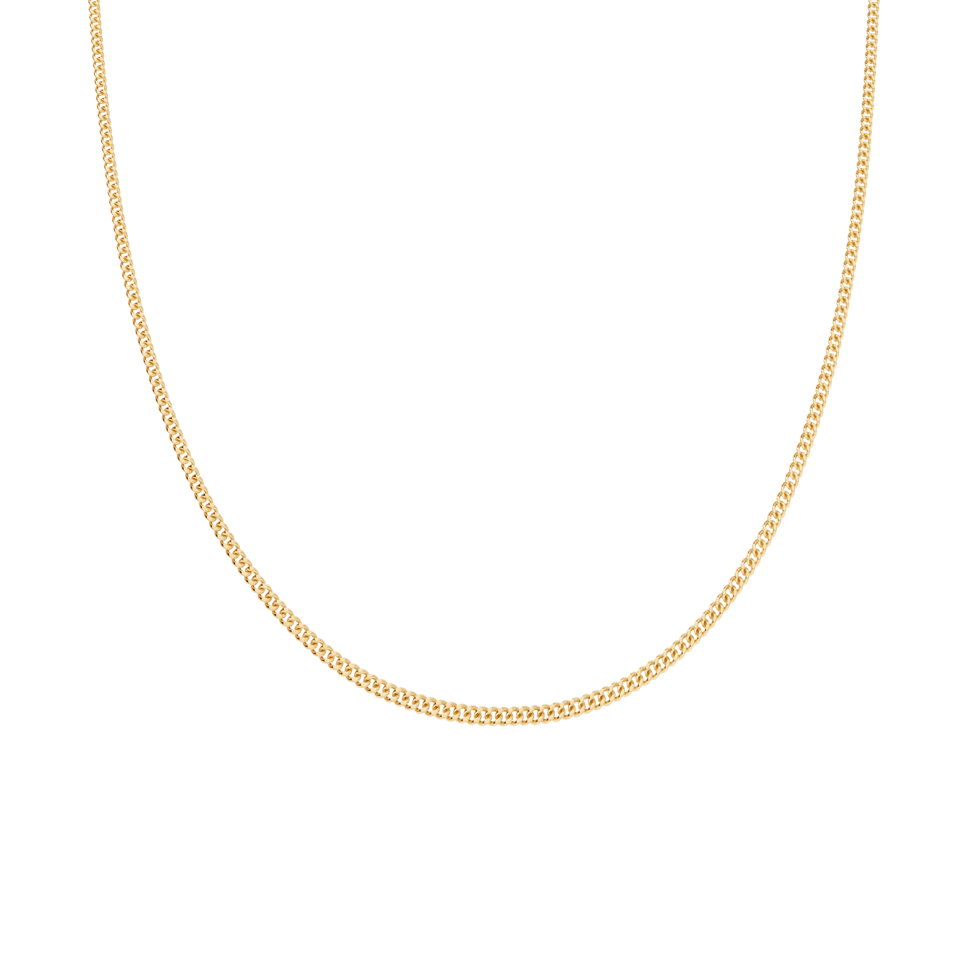 Curb chain 50cm 18K gold - Image 2
