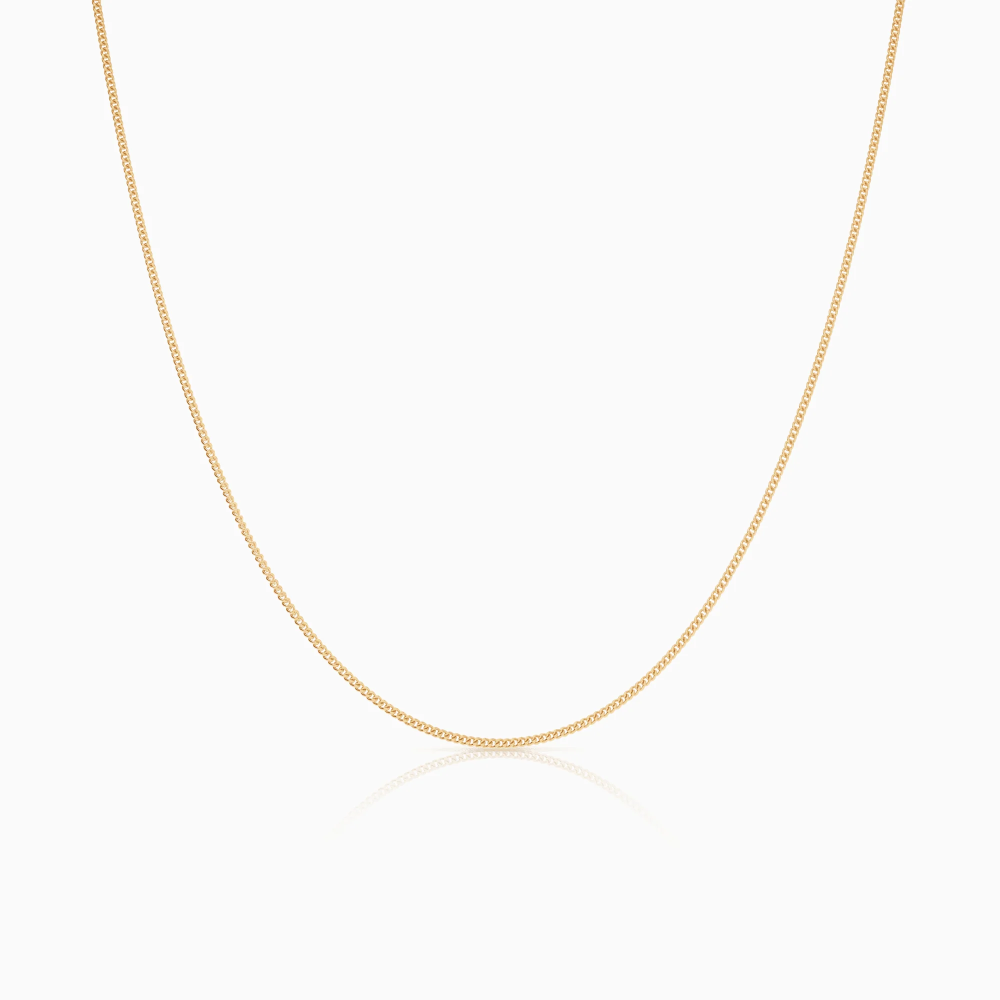 Curb chain 50cm 18K gold
