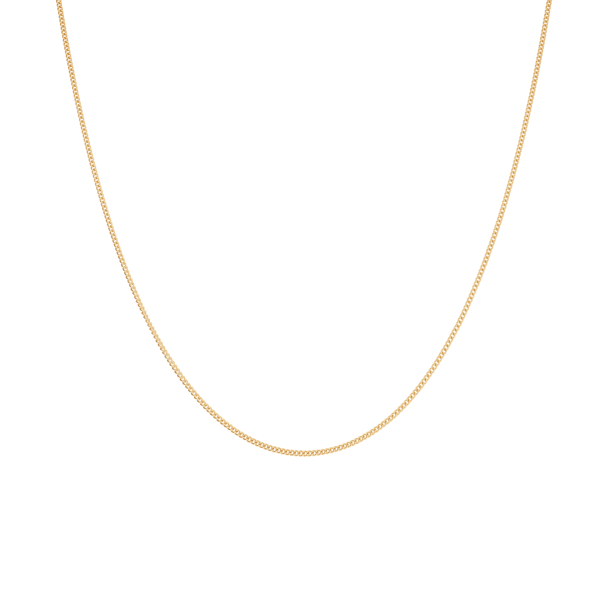 Curb chain 50cm 18K gold - Image 2