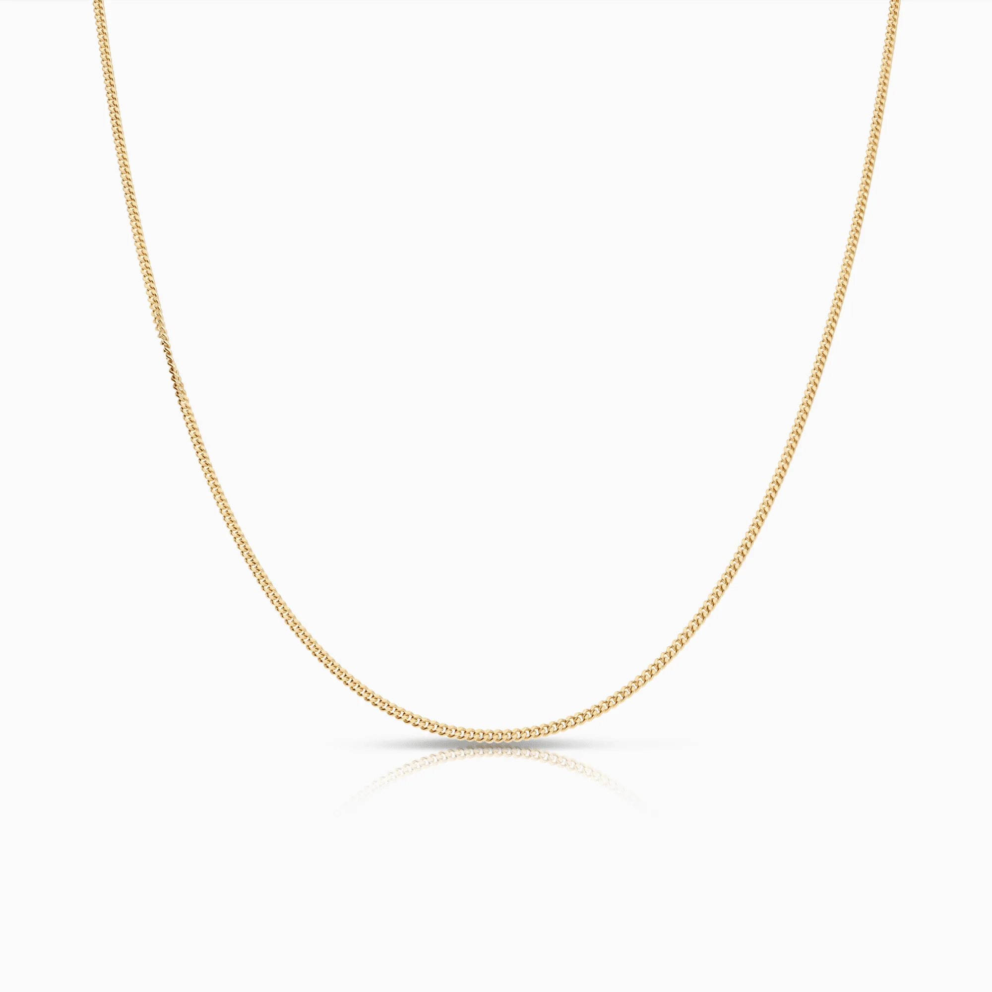 Curb Chain 55cm 18K Gold