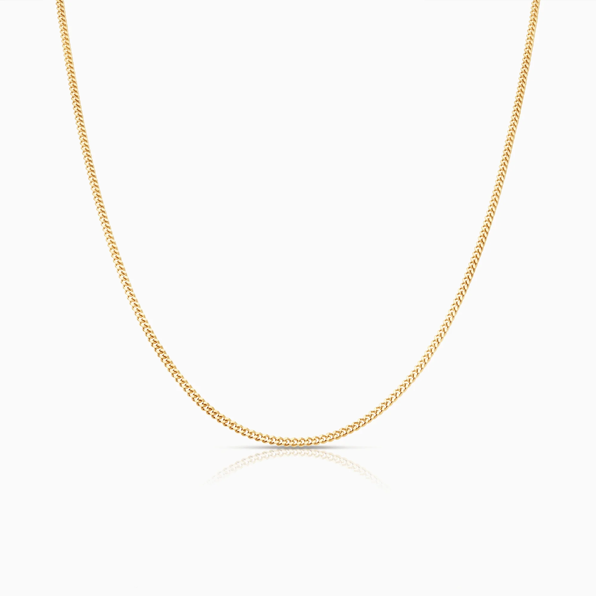 Curb Chain 60cm 18K Gold