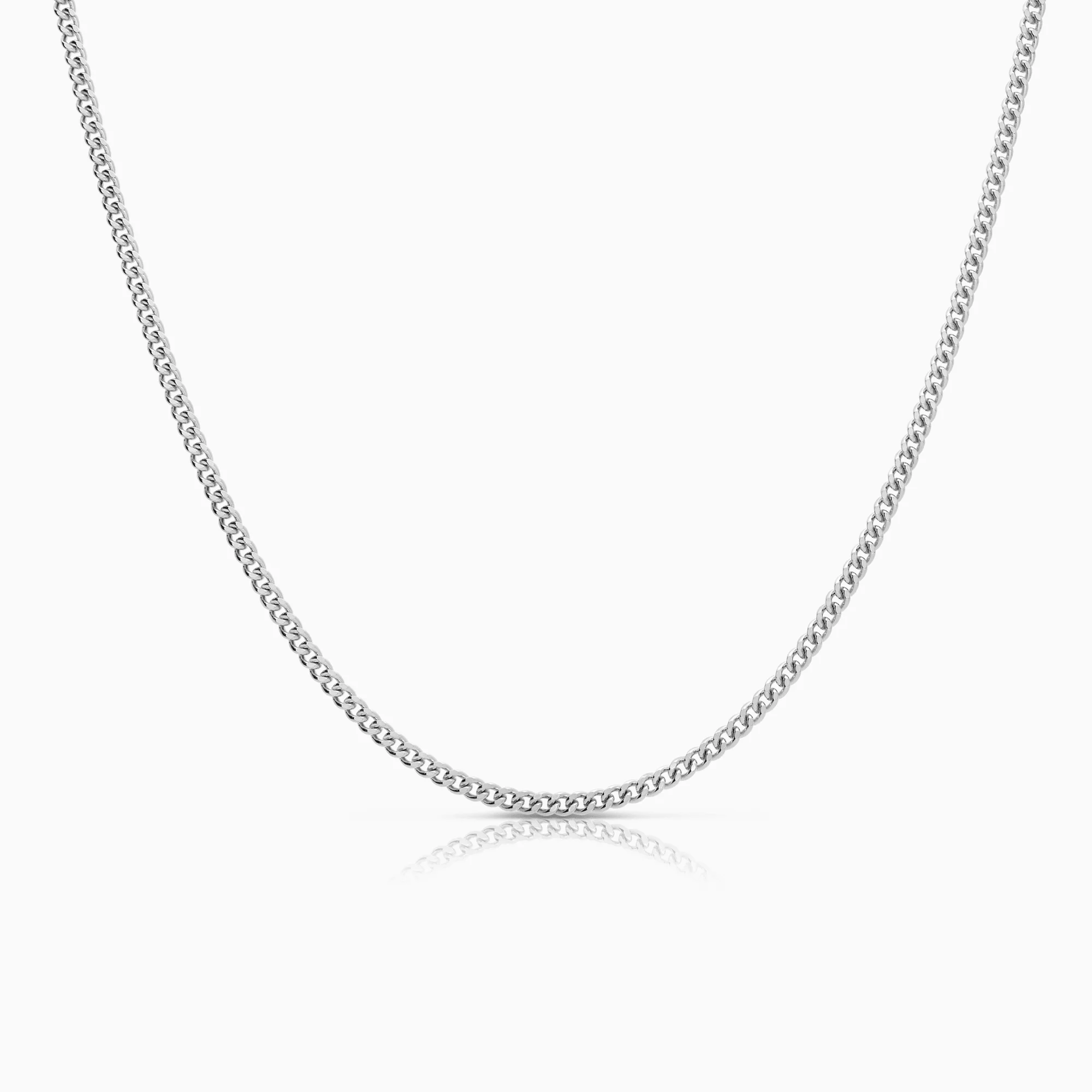 Curb chain 15.36g 18K white gold