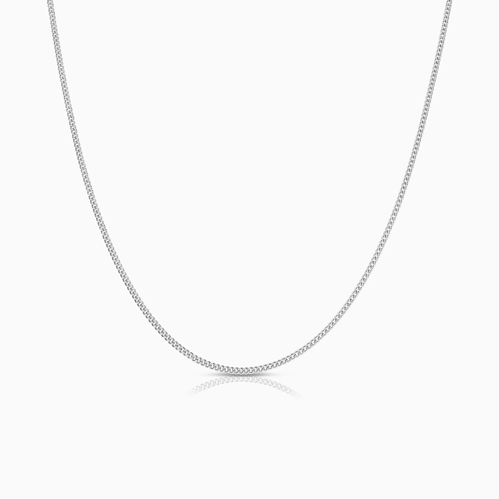 Curb chain 3.42g 18K white gold