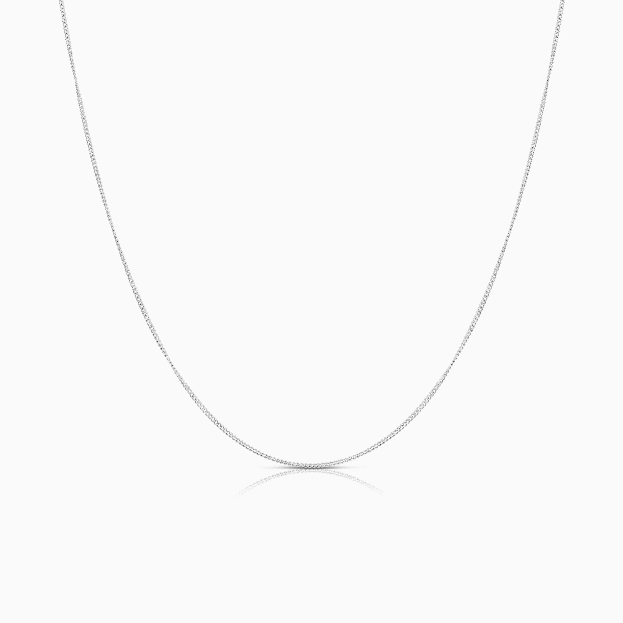 Curb chain 41cm 18K white gold