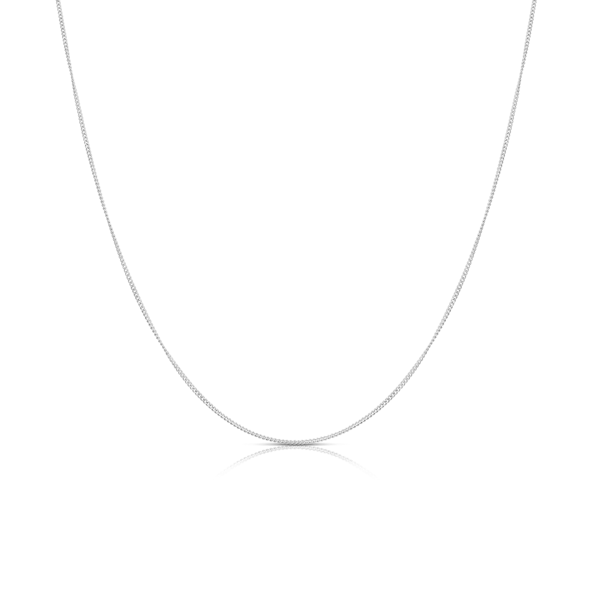 Curb chain 41cm 18K white gold - Image 2