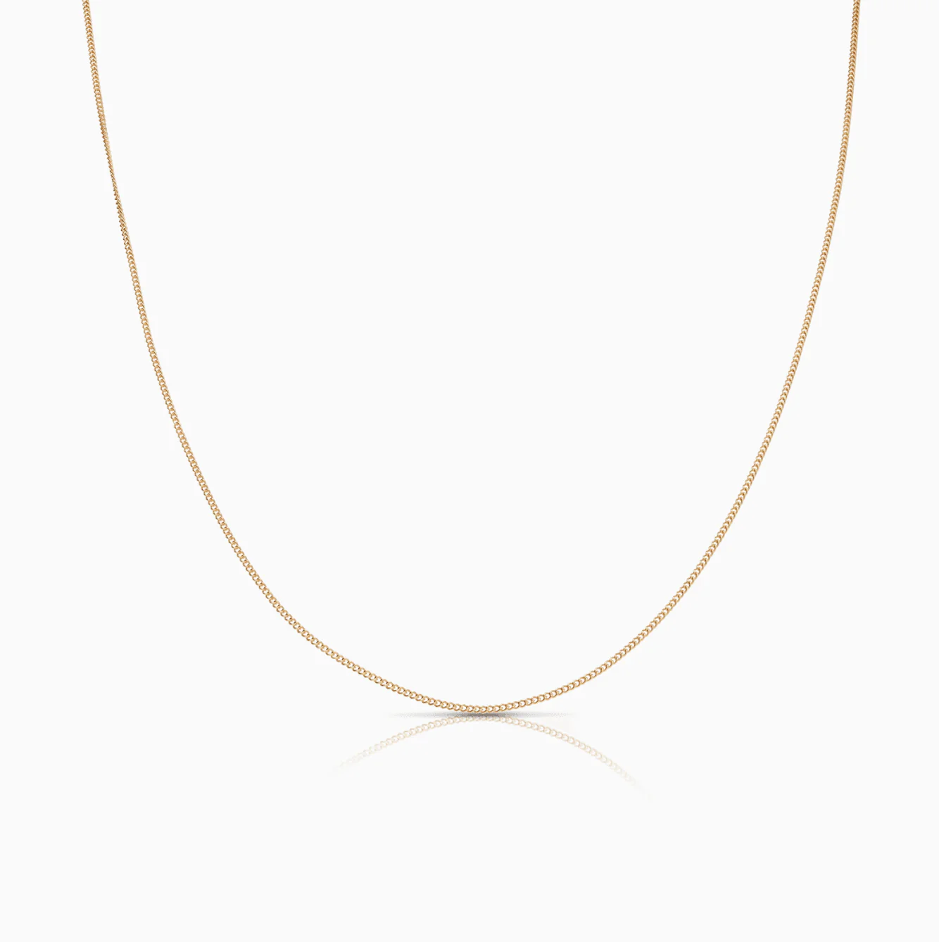 Curb Chain 42cm 18K Gold