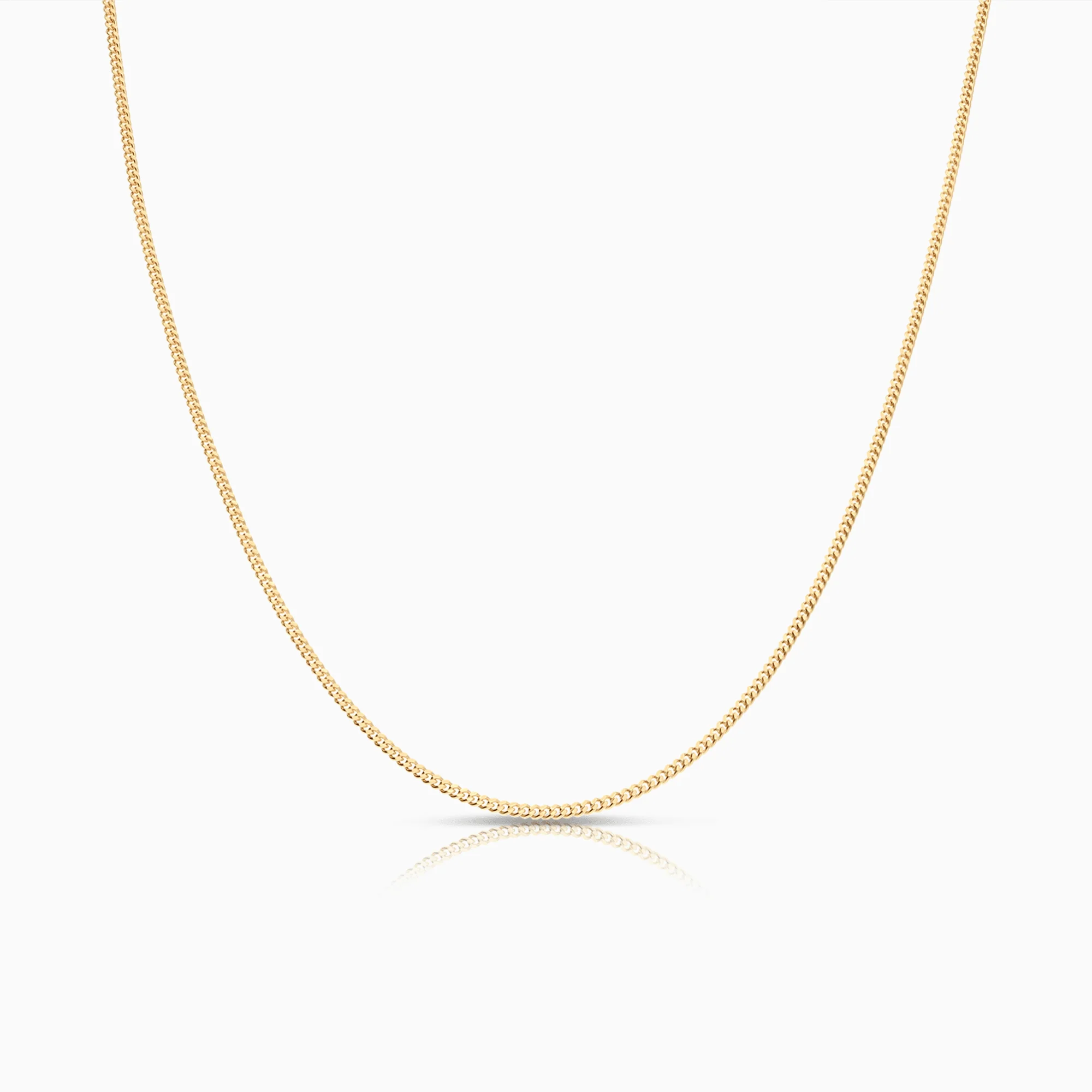 Curb Chain 42cm 18K Gold