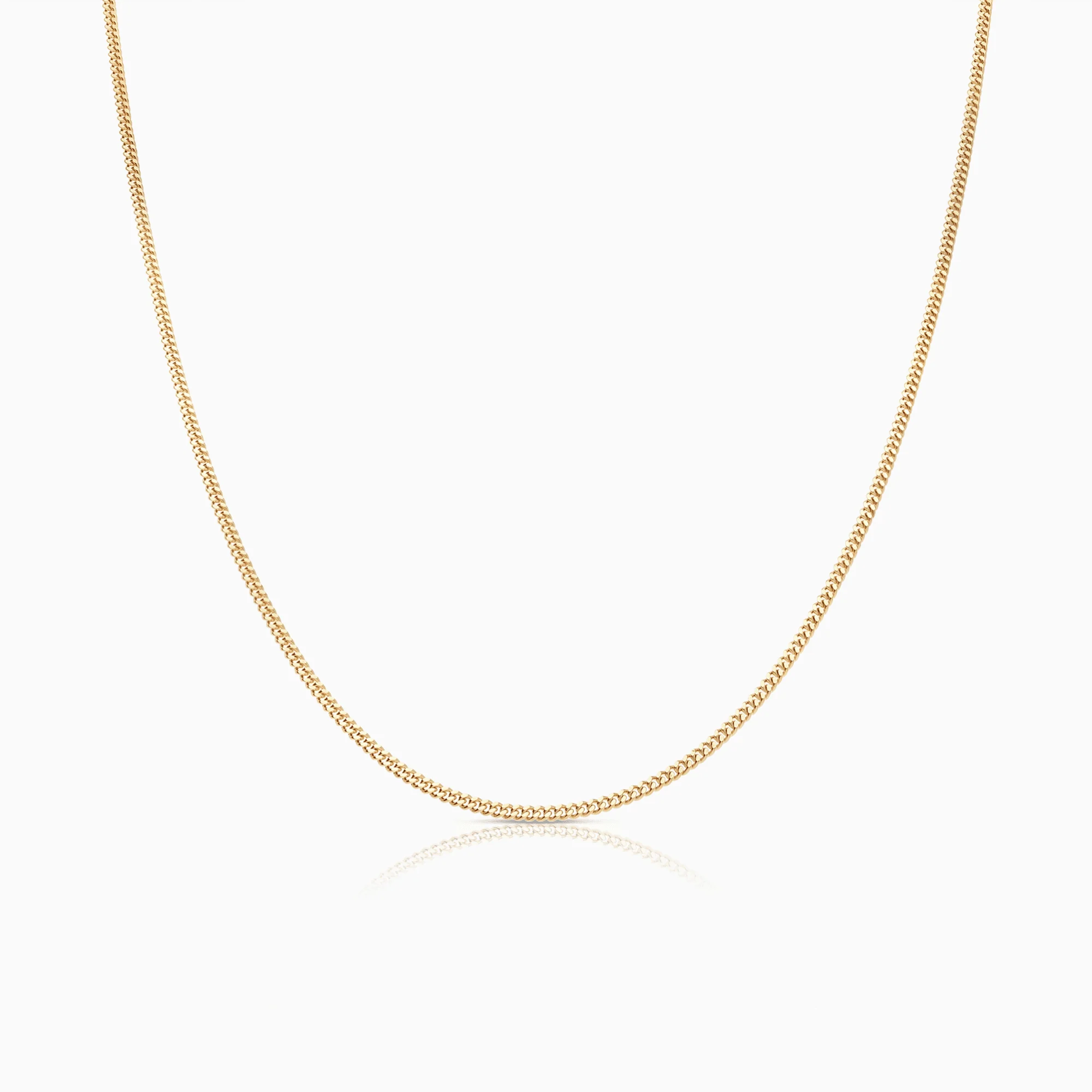 Curb Chain 42cm 18K Gold