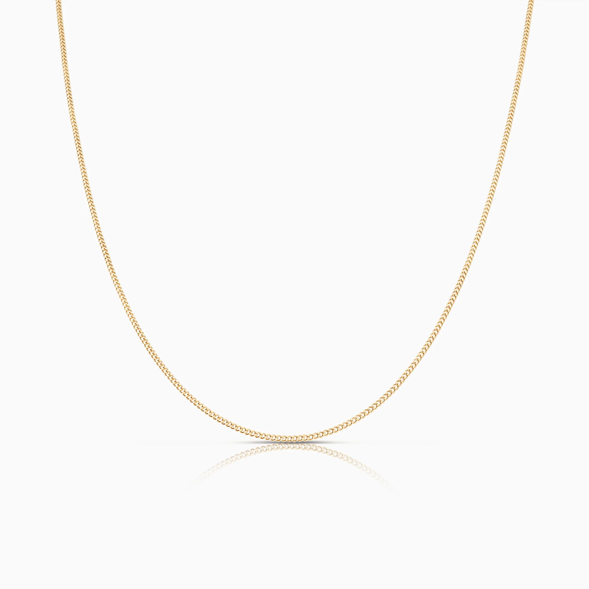 Curb Chain 42cm 18K Gold