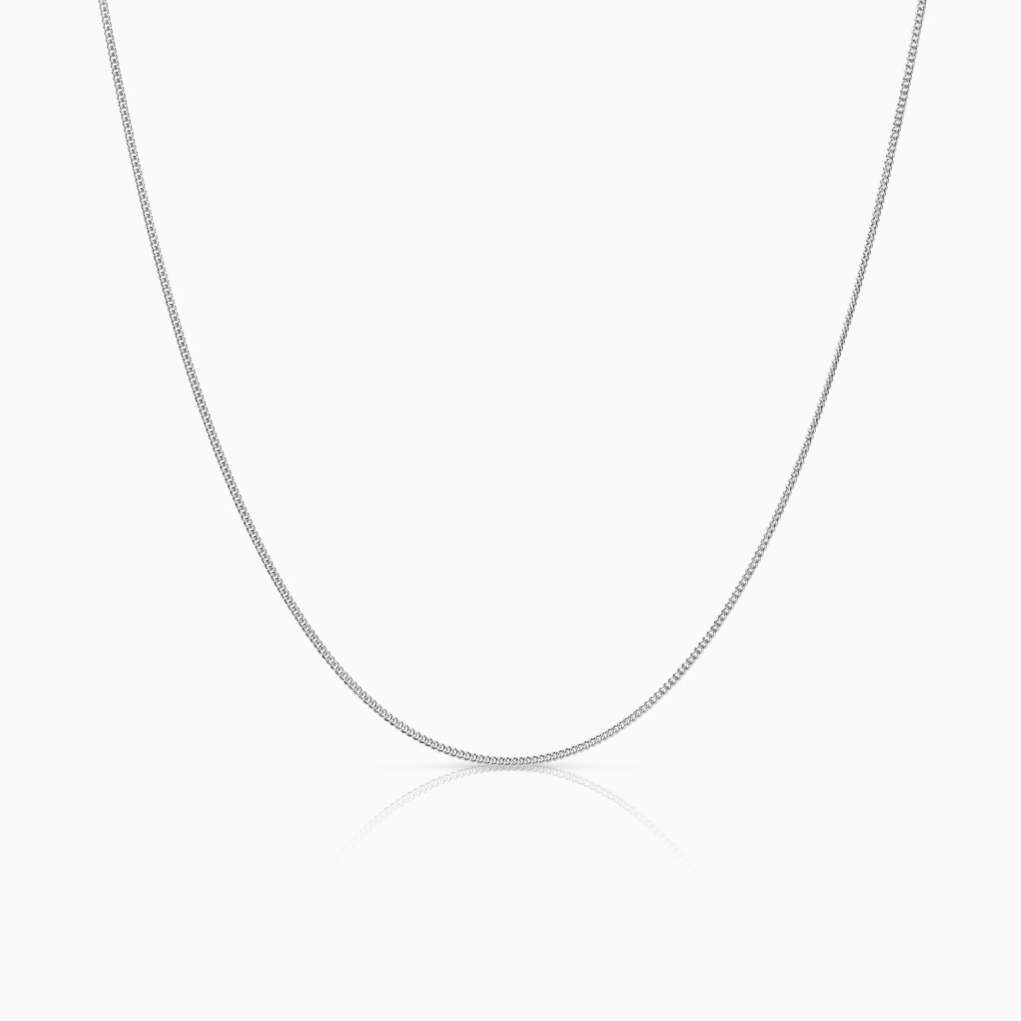 Curb chain 42cm 18K white gold
