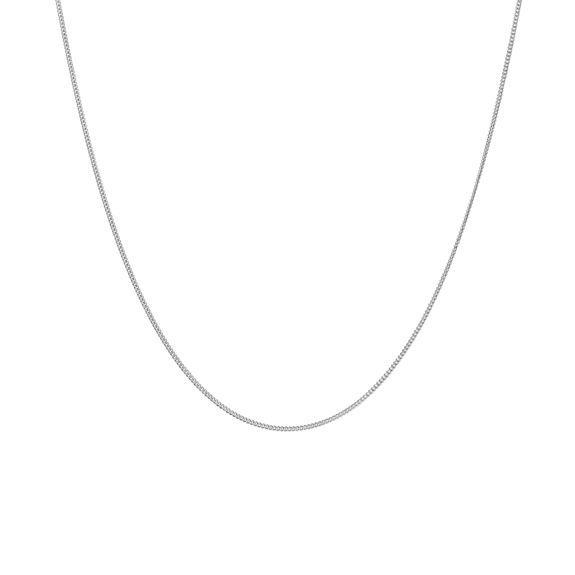 Curb chain 42cm 18K white gold - Image 2