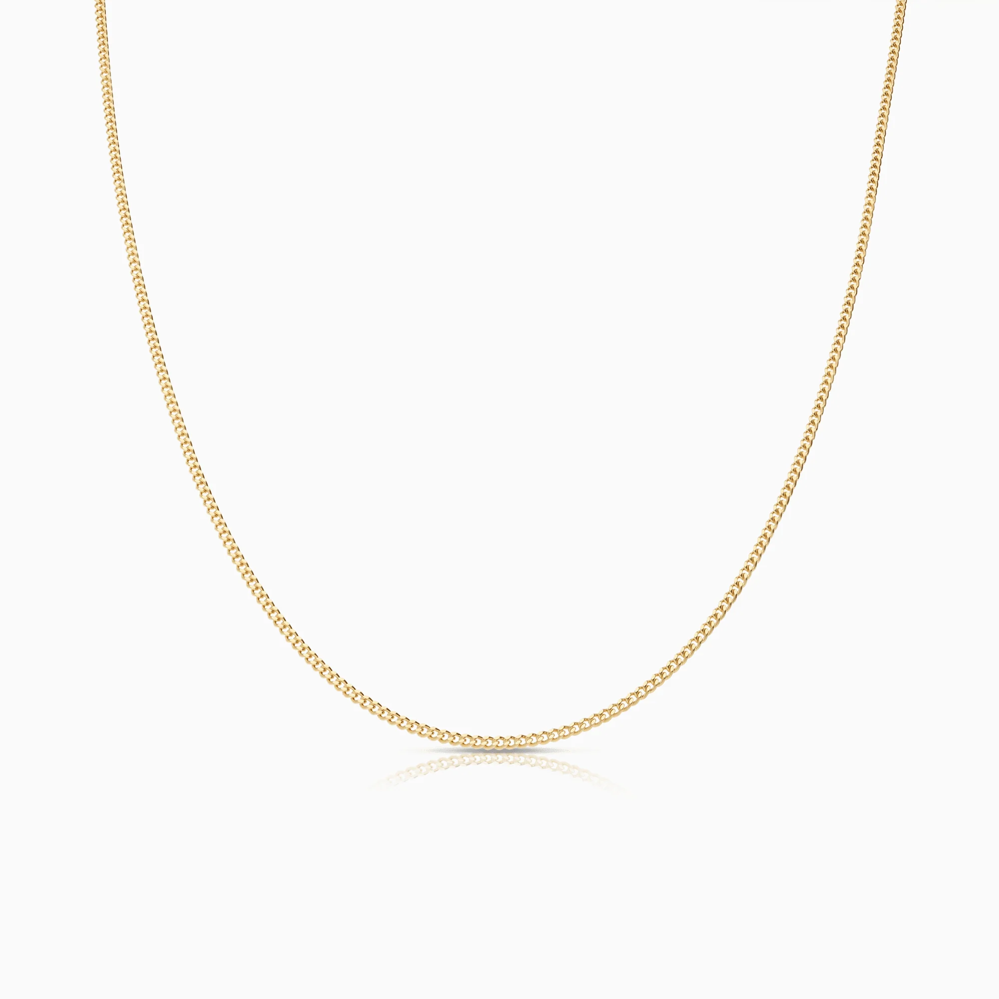 Curb link 43cm 18K gold