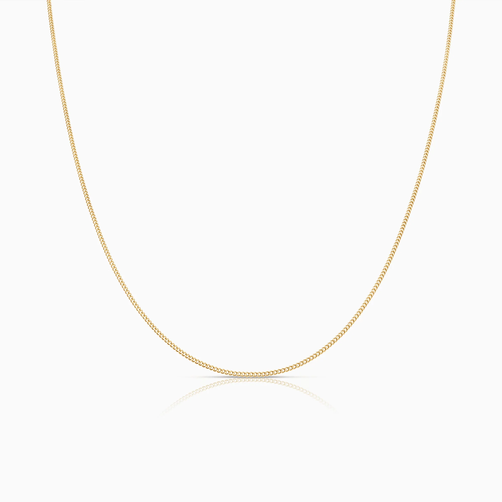 Curb link 43cm 18K gold
