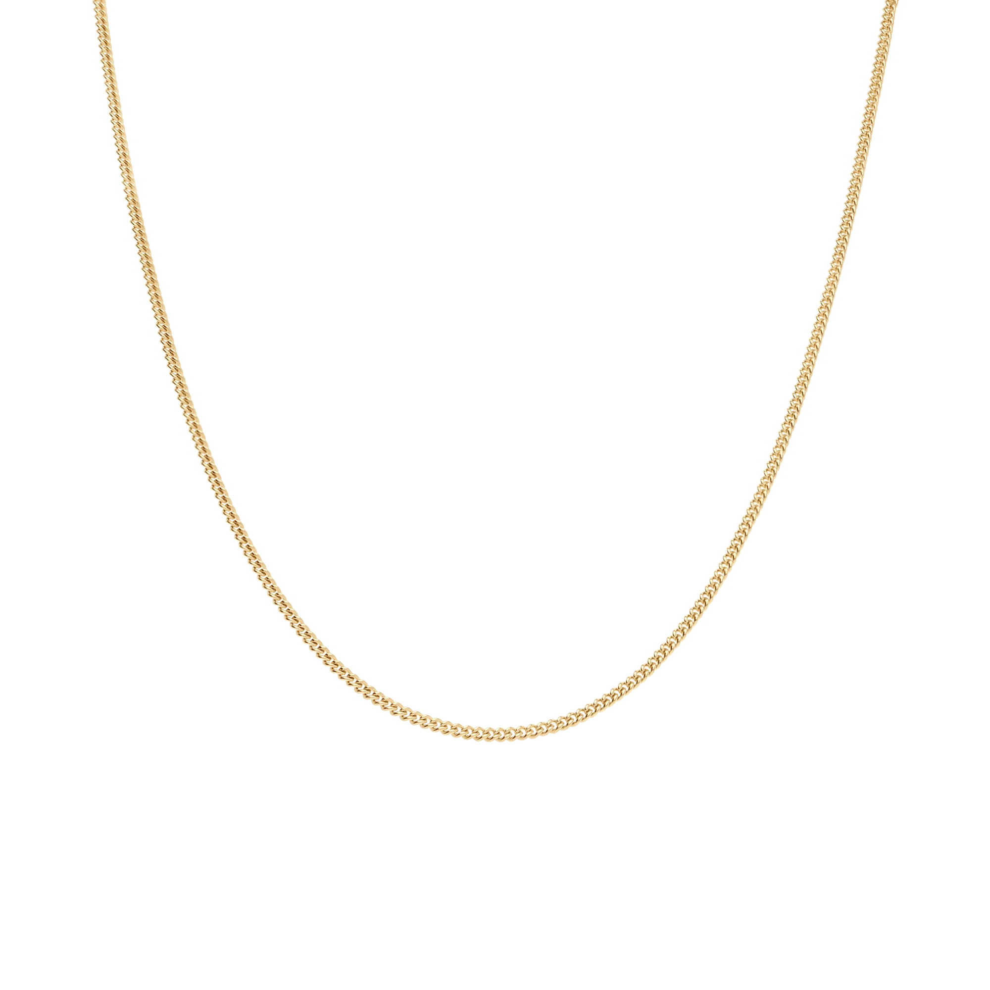 Curb chain 44cm 18K gold - Image 2