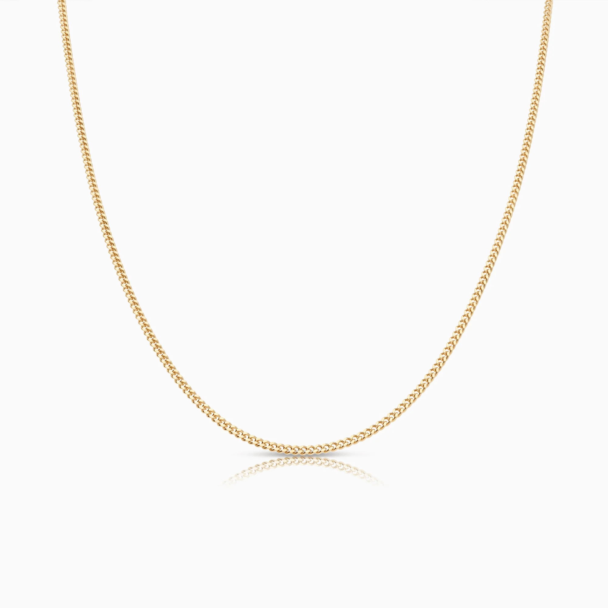 Curb chain 45cm 18K gold