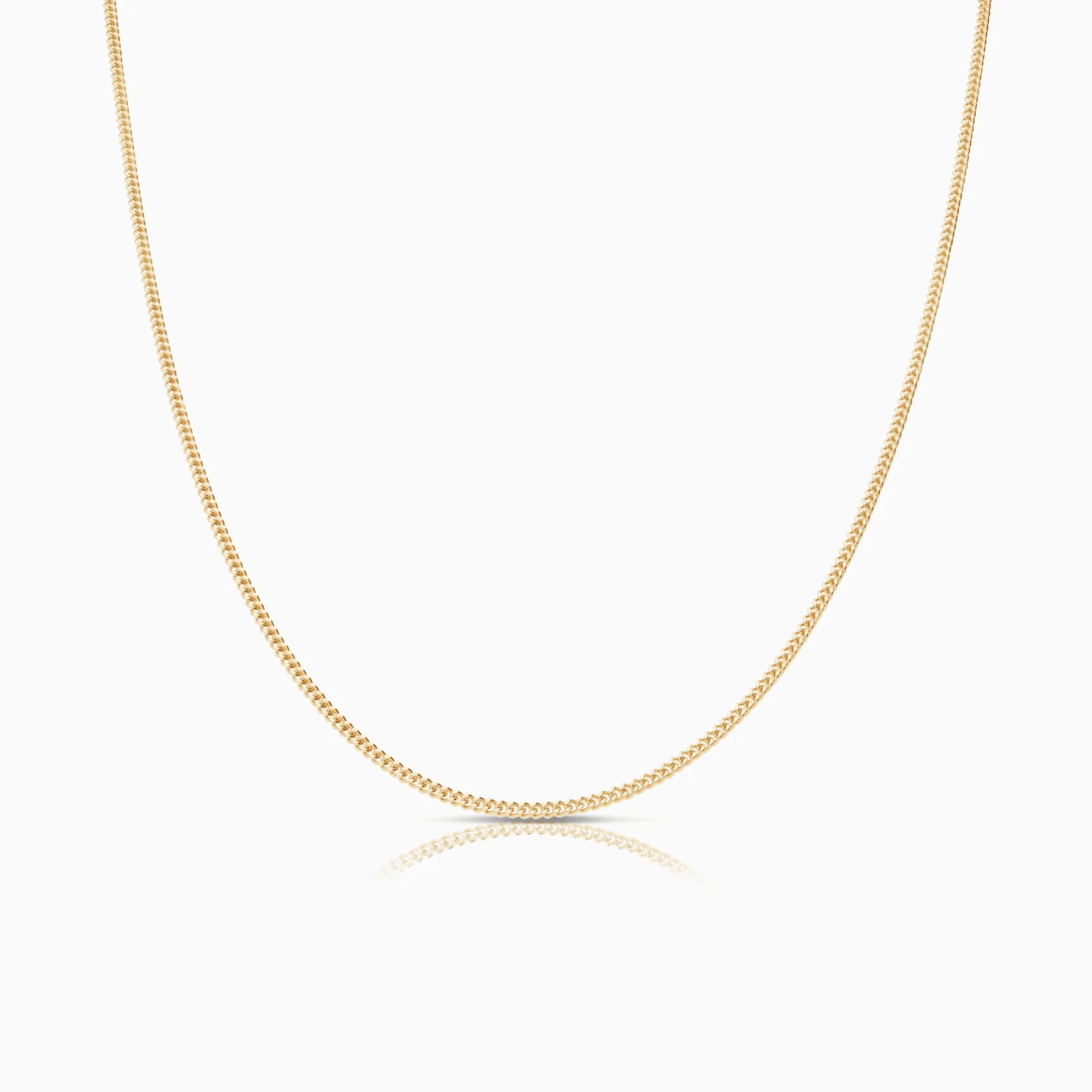 Curb chain 45cm 18K gold