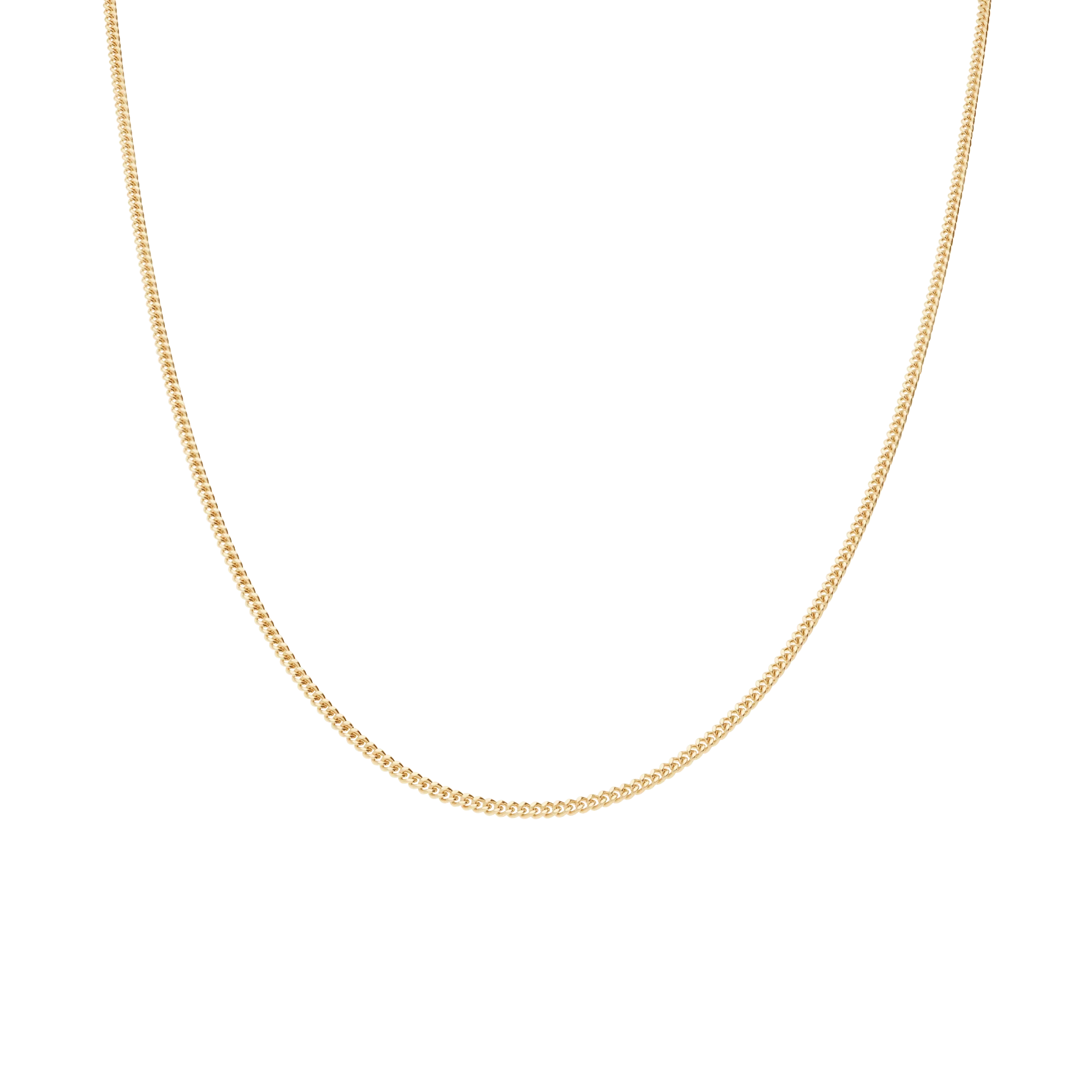 Curb chain 45cm 18K gold - Image 2