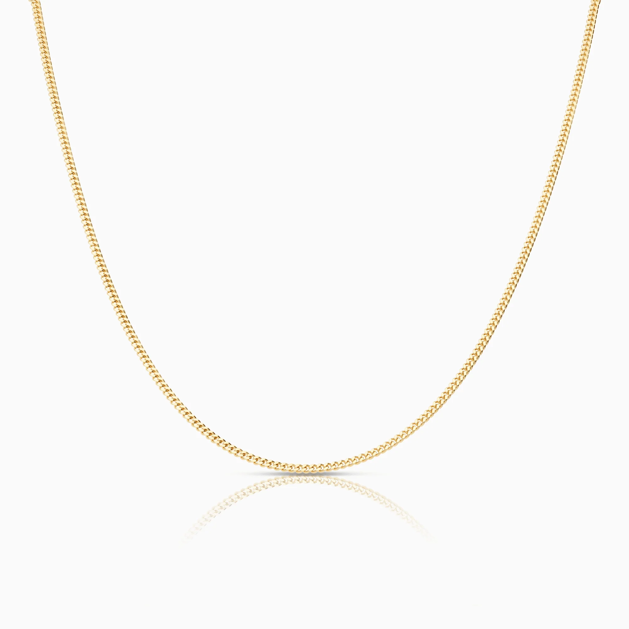 Curb chain 45cm 18K gold