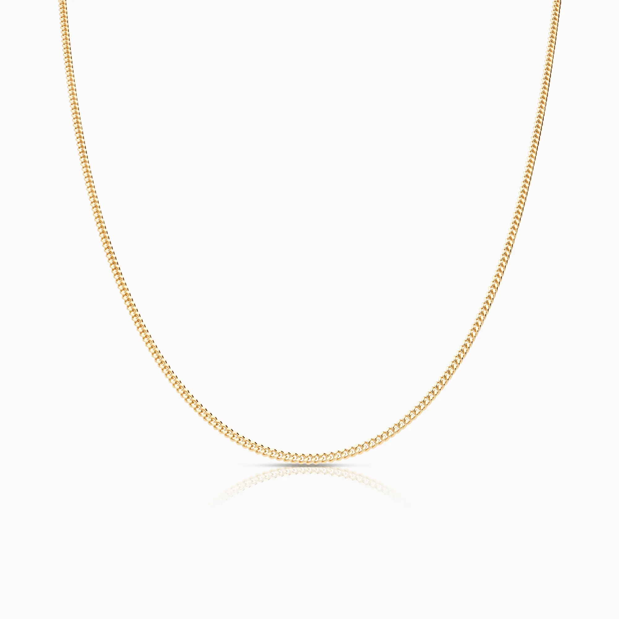 Curb chain 45cm 18K gold