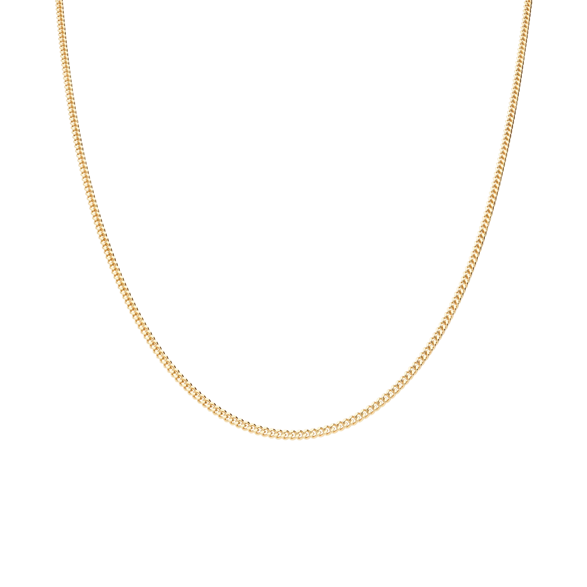Curb chain 45cm 18K gold - Image 2