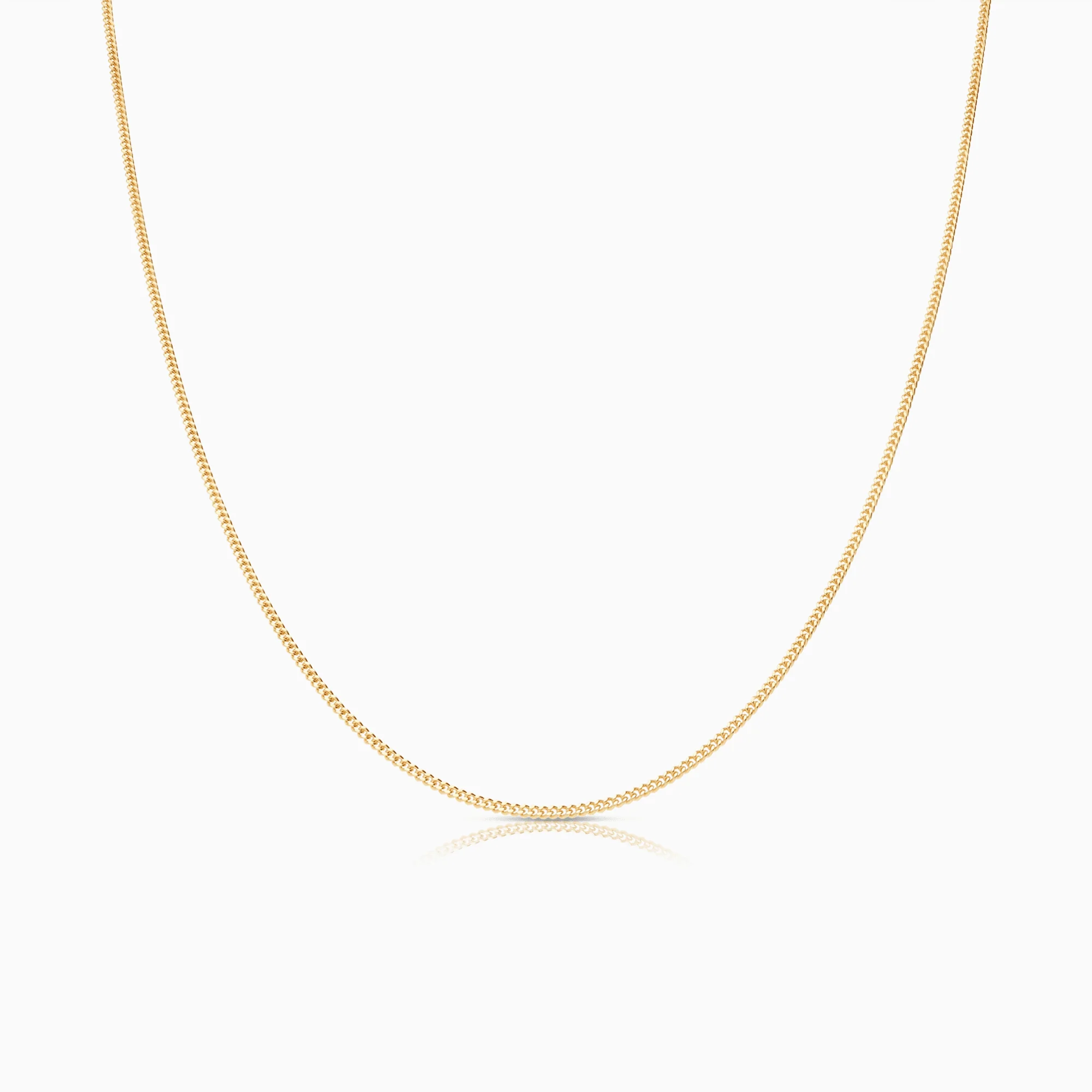 Curb chain 45cm 18K gold