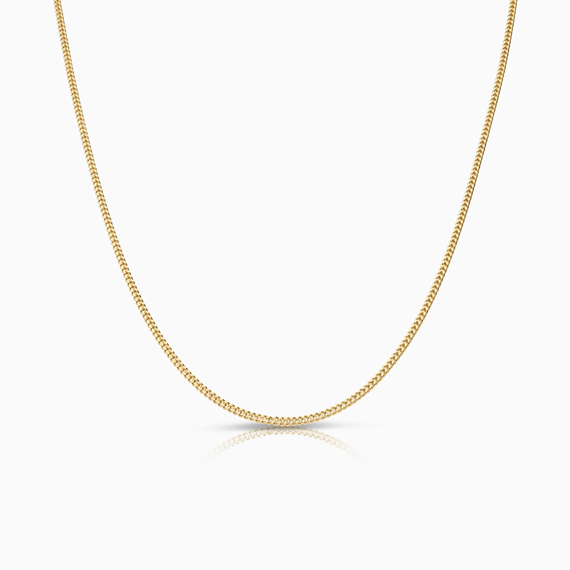 Curb chain 45cm 18K gold