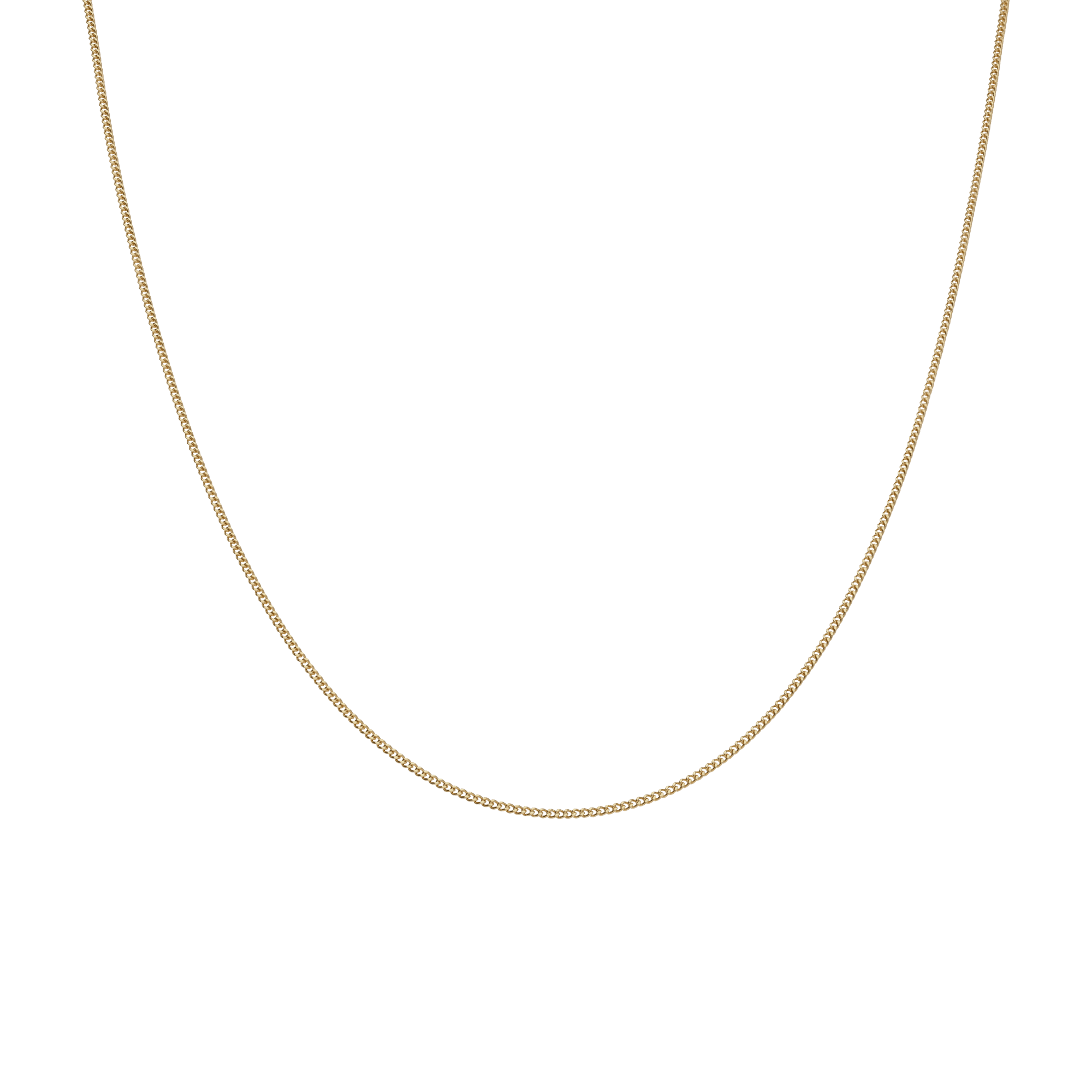 Curb Chain 46cm 18K Gold