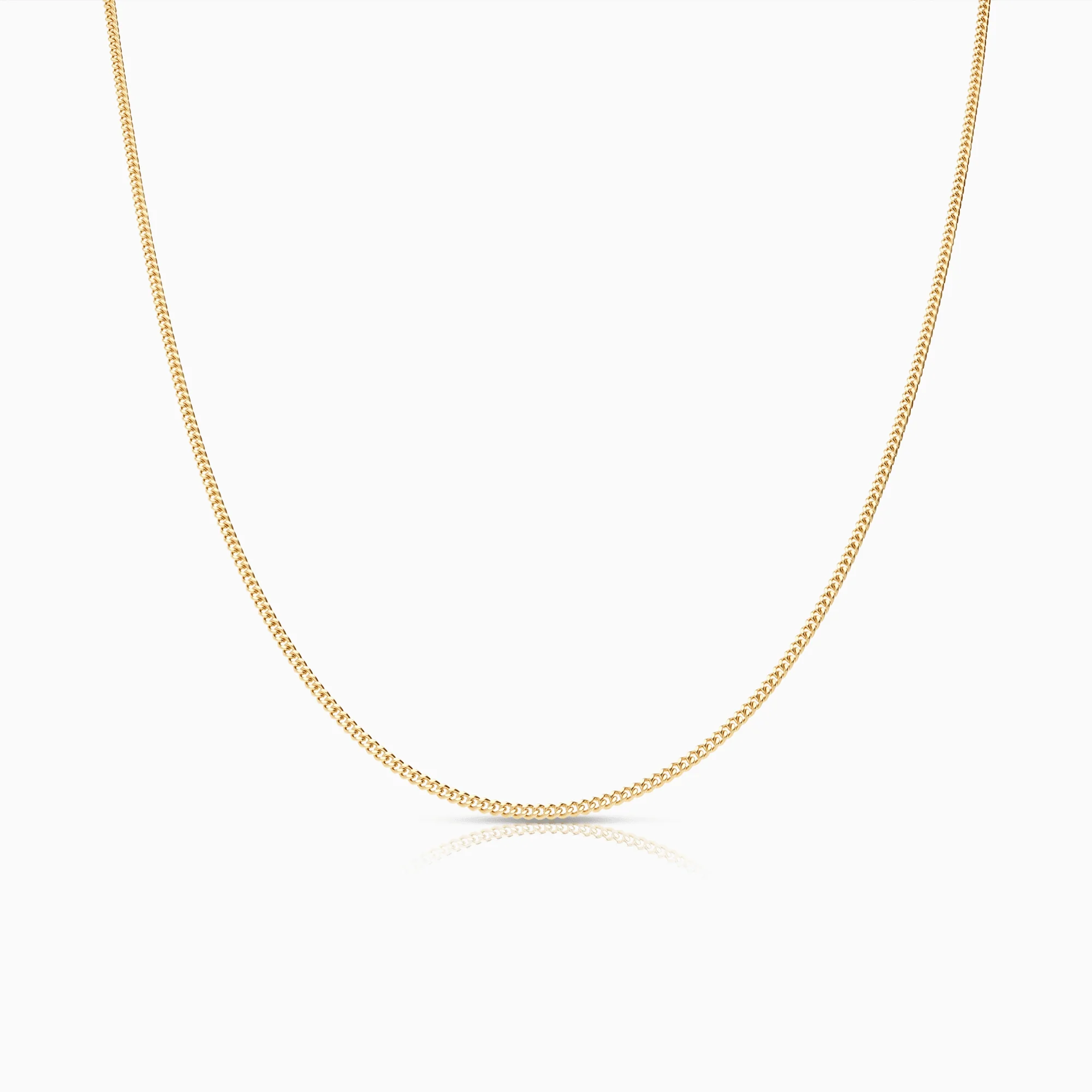 Curb Chain 46cm 18K Gold
