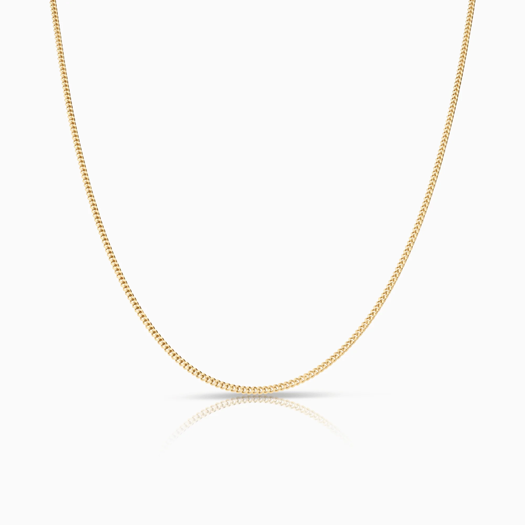 Curb Chain 46cm 18K Gold