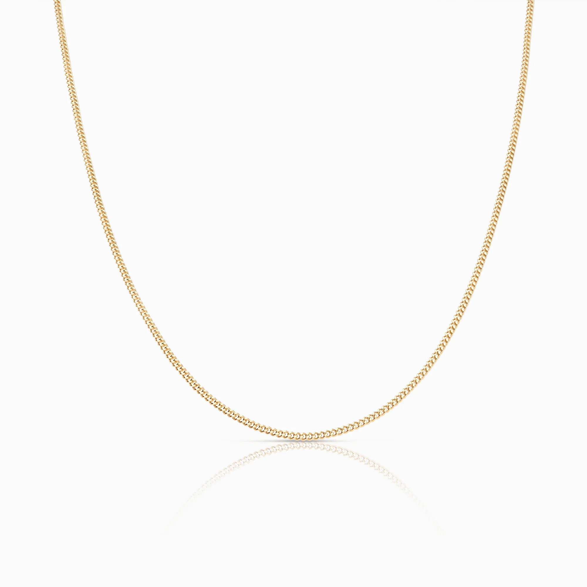 Curb Chain 46cm 18K Gold