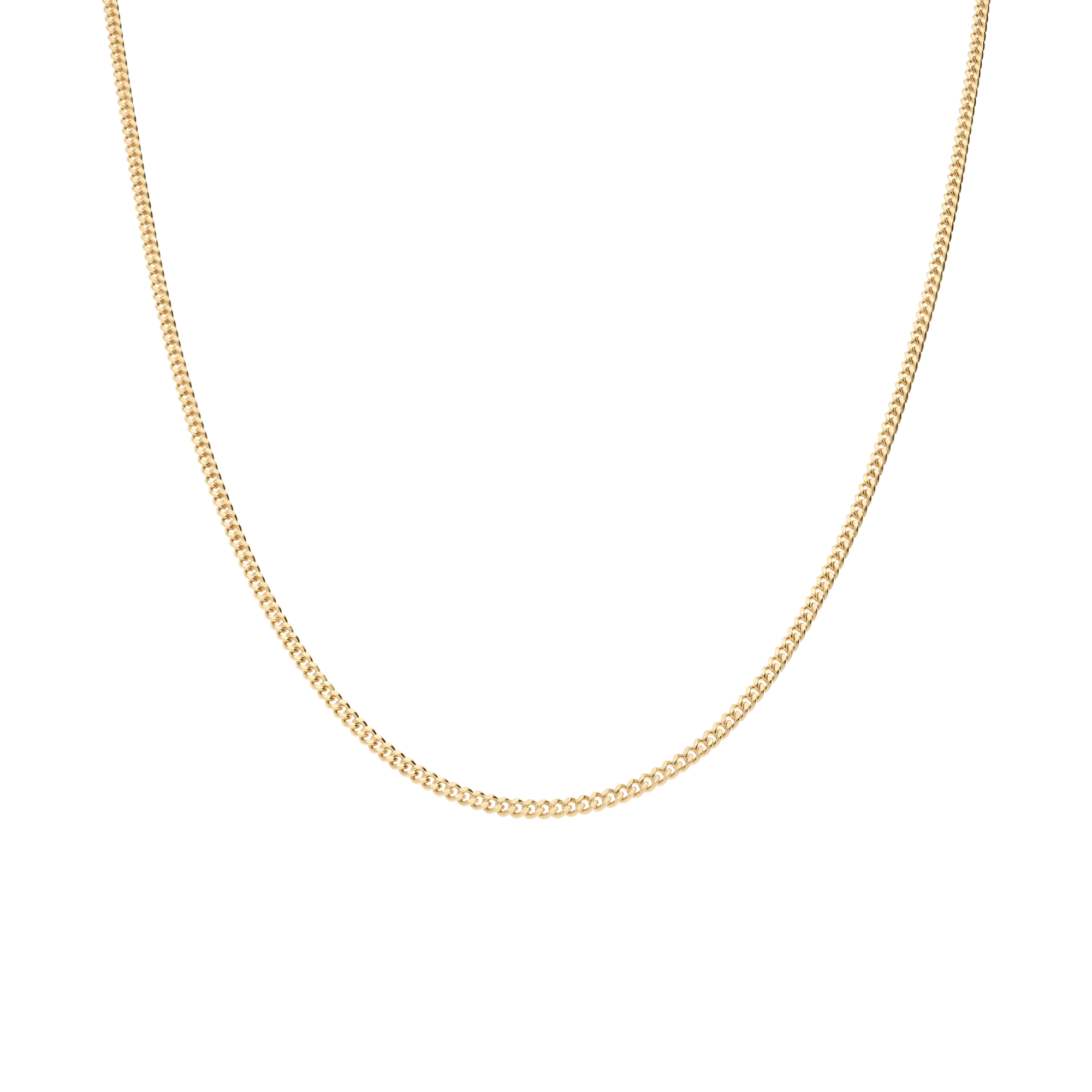 Curb chain 50cm 18K gold - Image 2