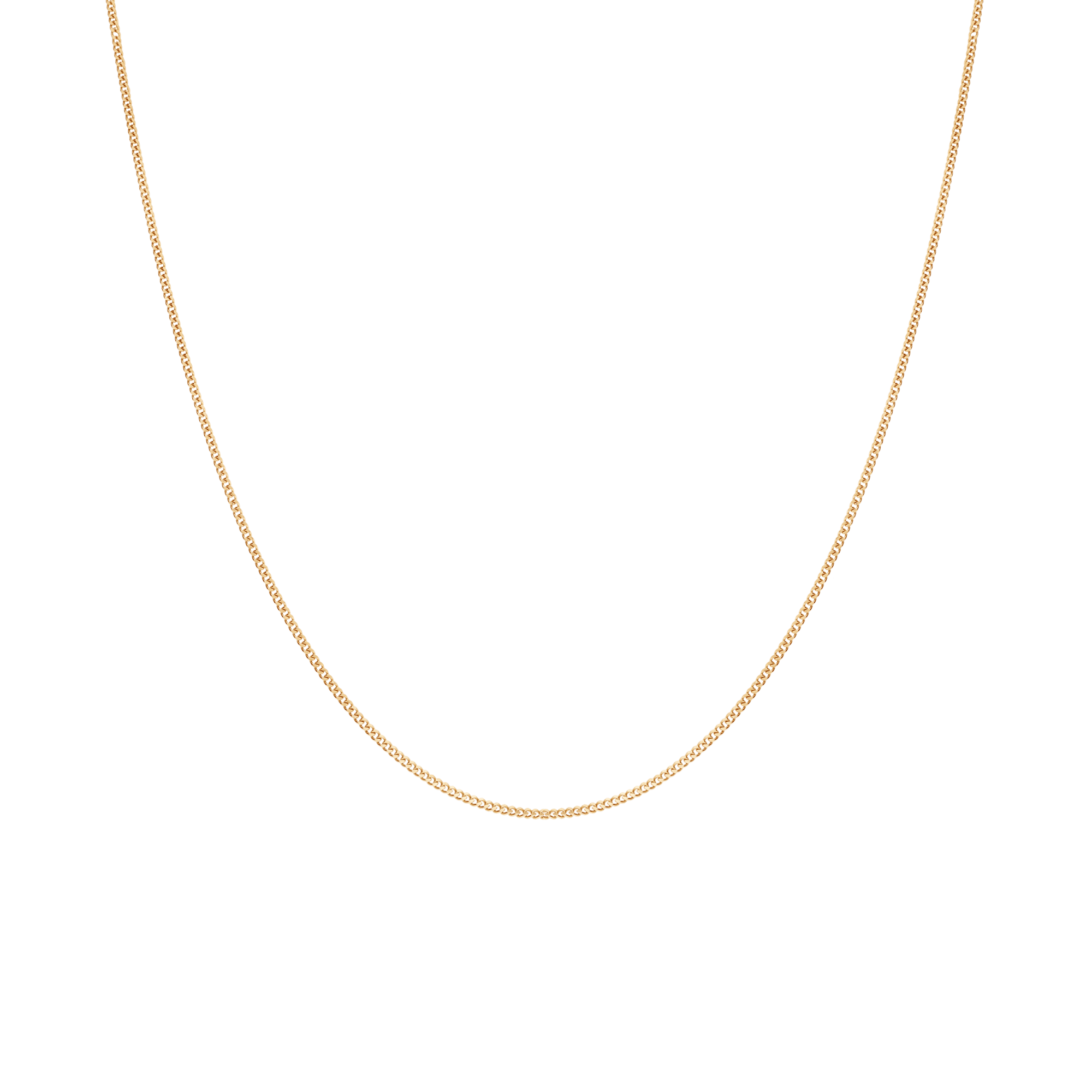 Curb chain 50cm 18K gold - Image 2