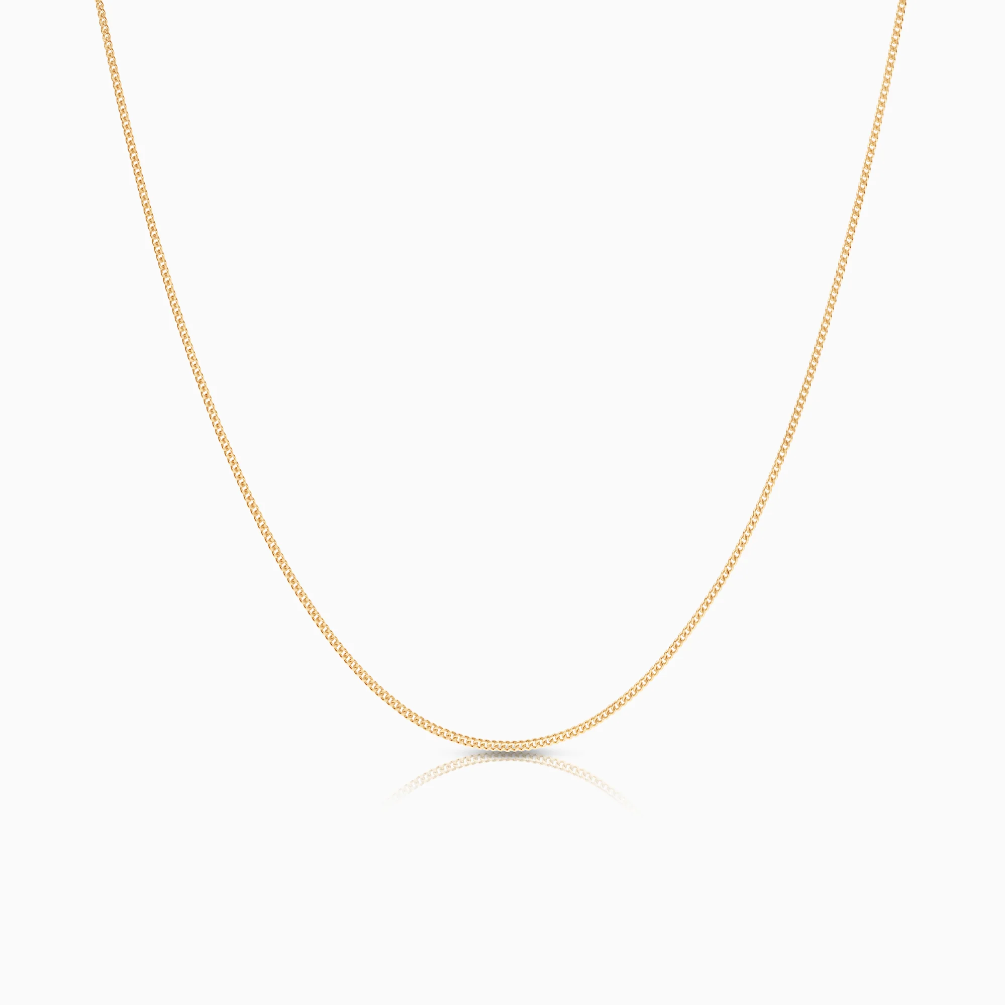 Curb link necklace 1.83g 18K gold