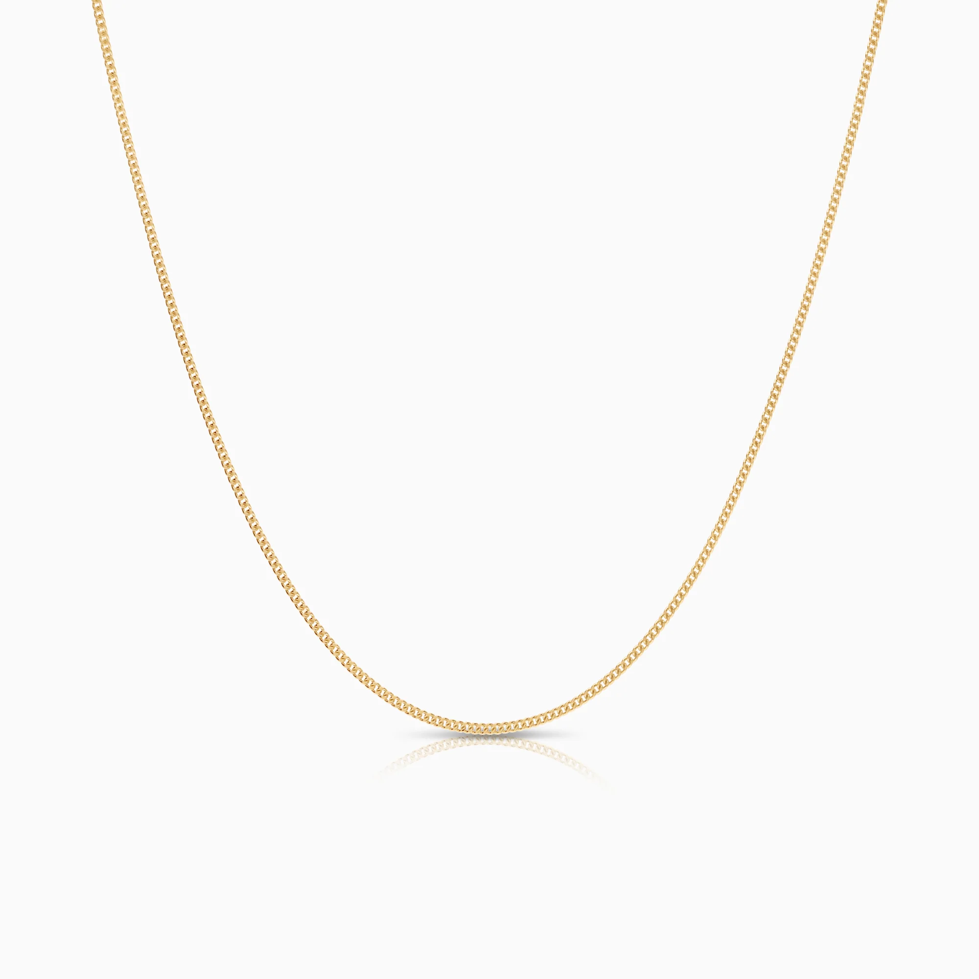 Curb chain necklace 2.00g 18K gold