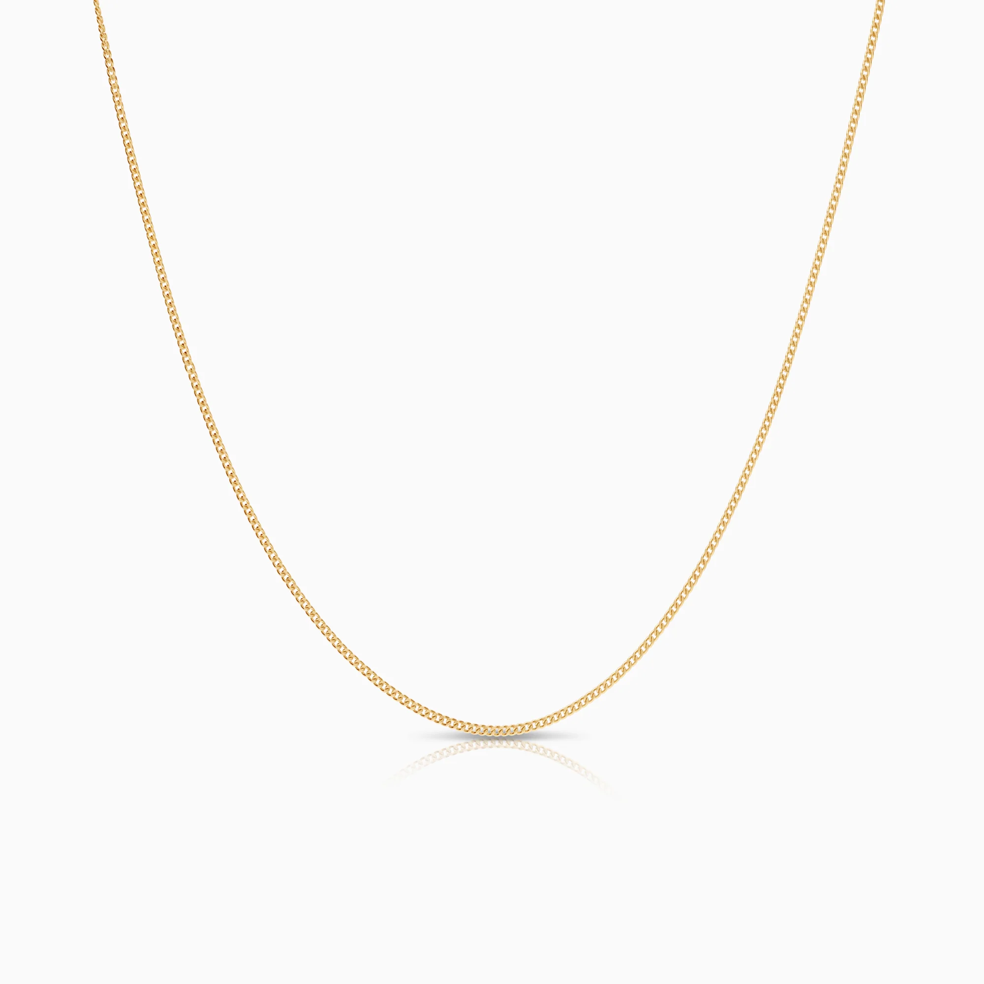 Curb chain necklace 2.08g 18K gold